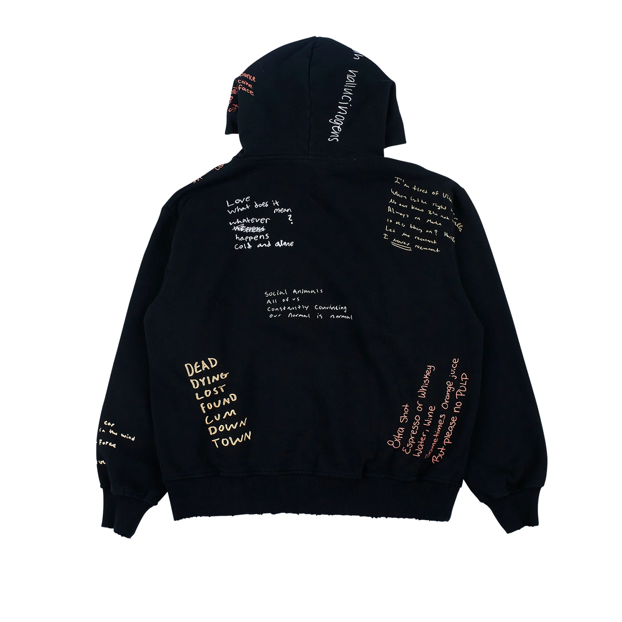 Pleasures Mens Remote Hoodie 'Black' - Image 2