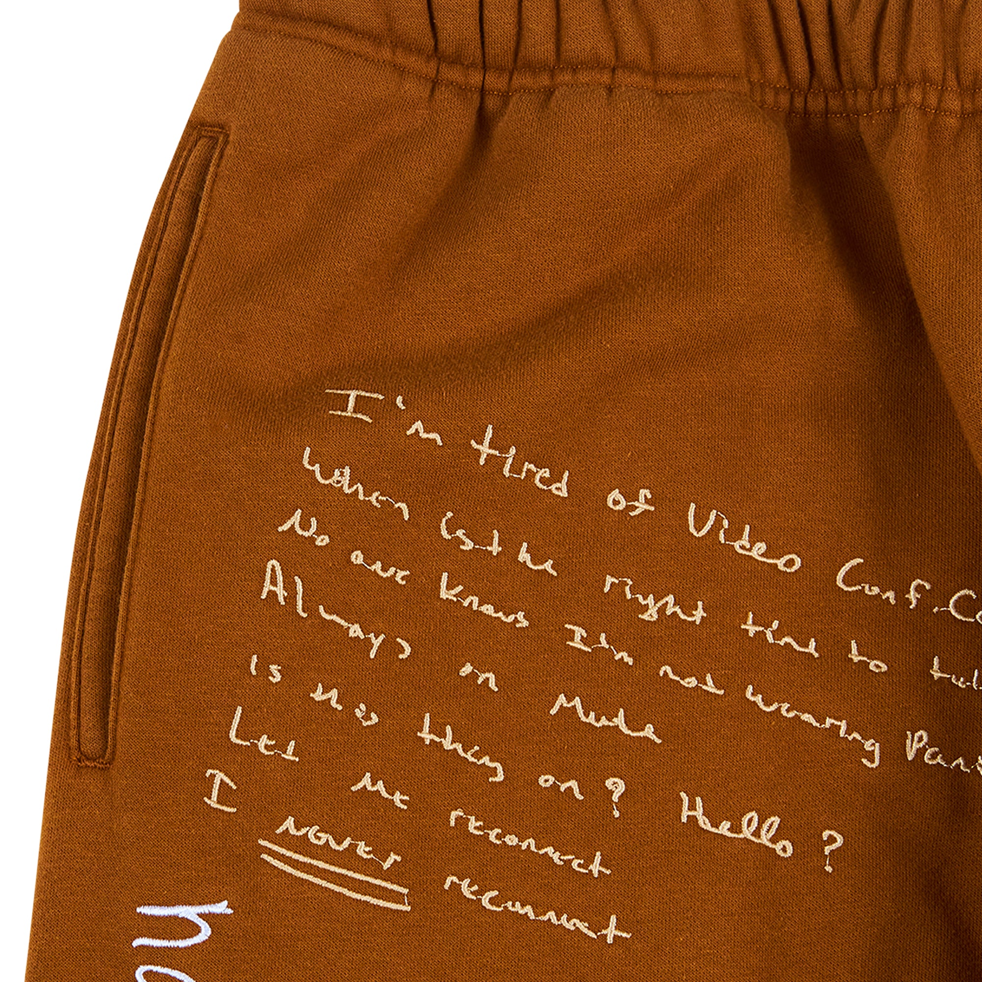Pleasures Mens Remote Sweatpant 'Brown' - Image 3