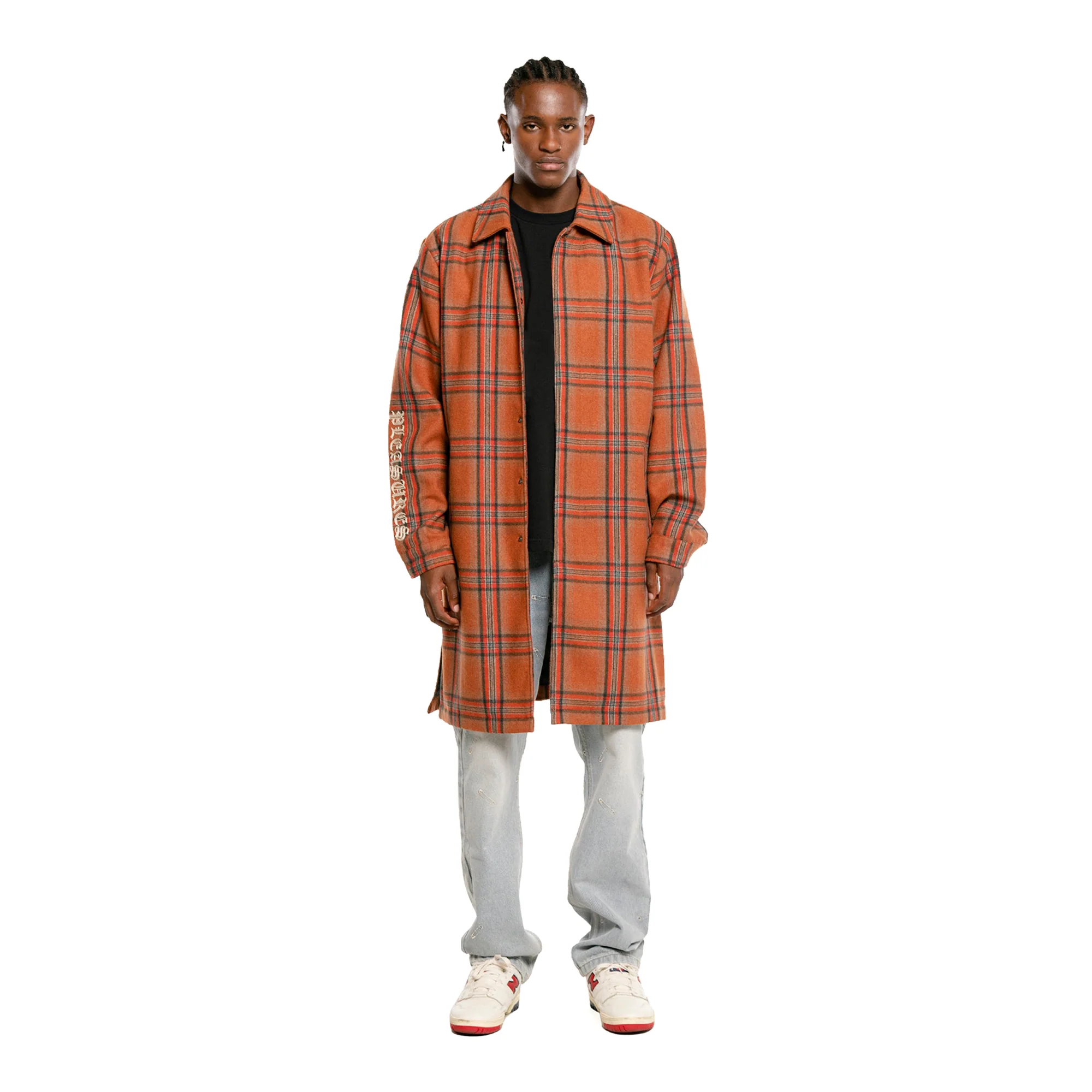 Pleasures Mens Soul Plaid Trench - Image 2