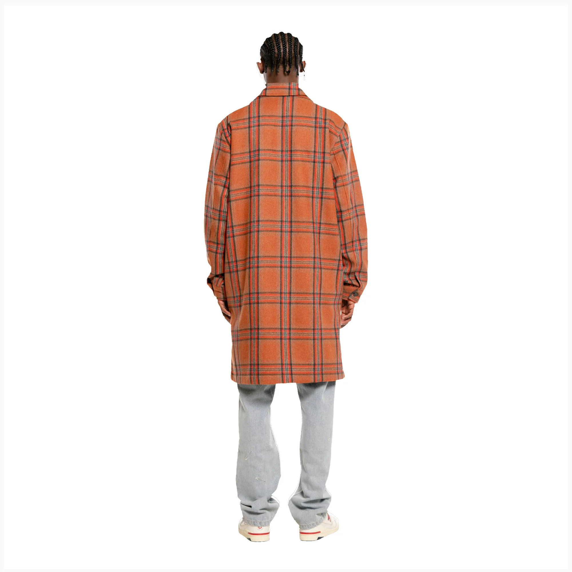 Pleasures Mens Soul Plaid Trench - Image 4
