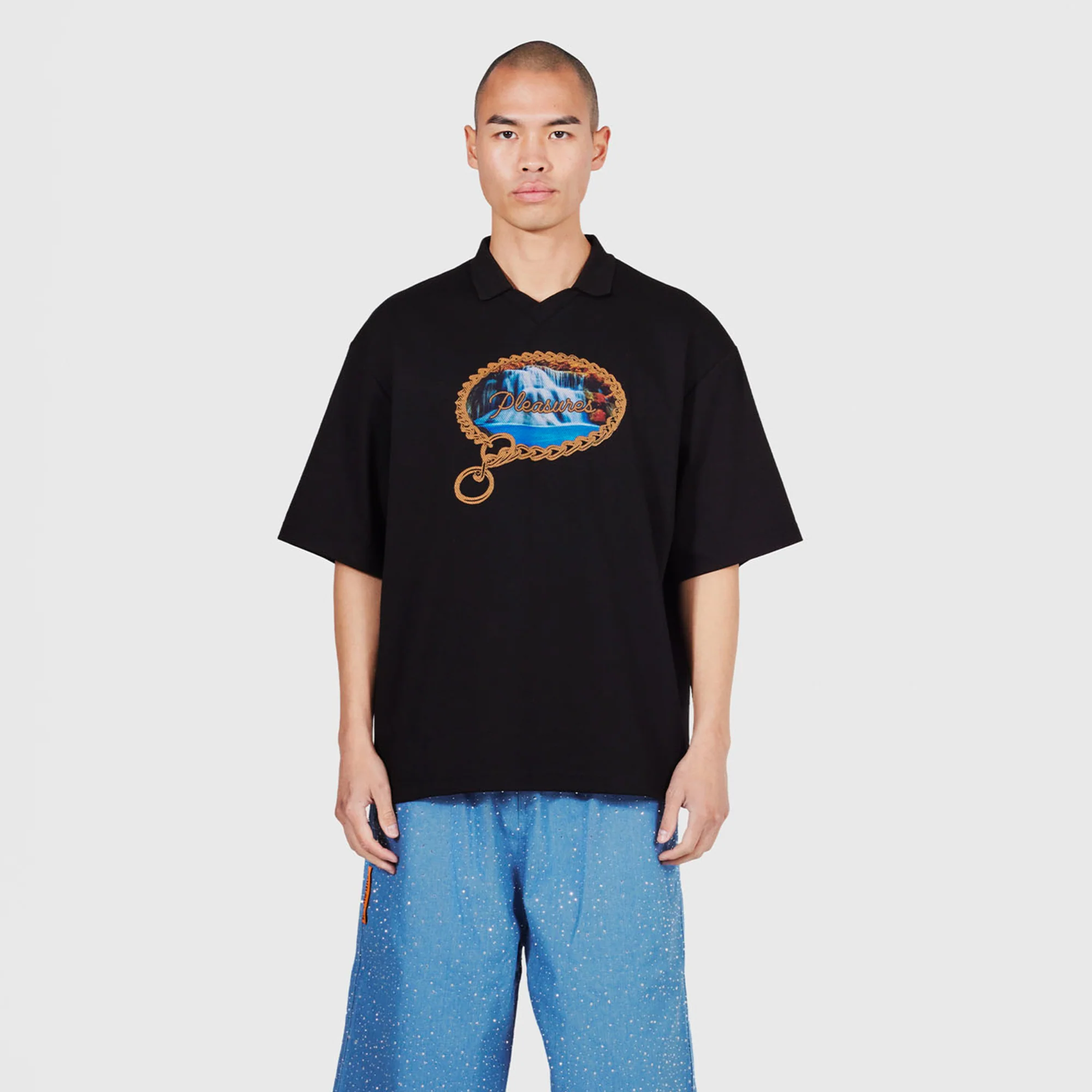 Pleasures Mens Submission Boxy Polo Shirt - Image 2