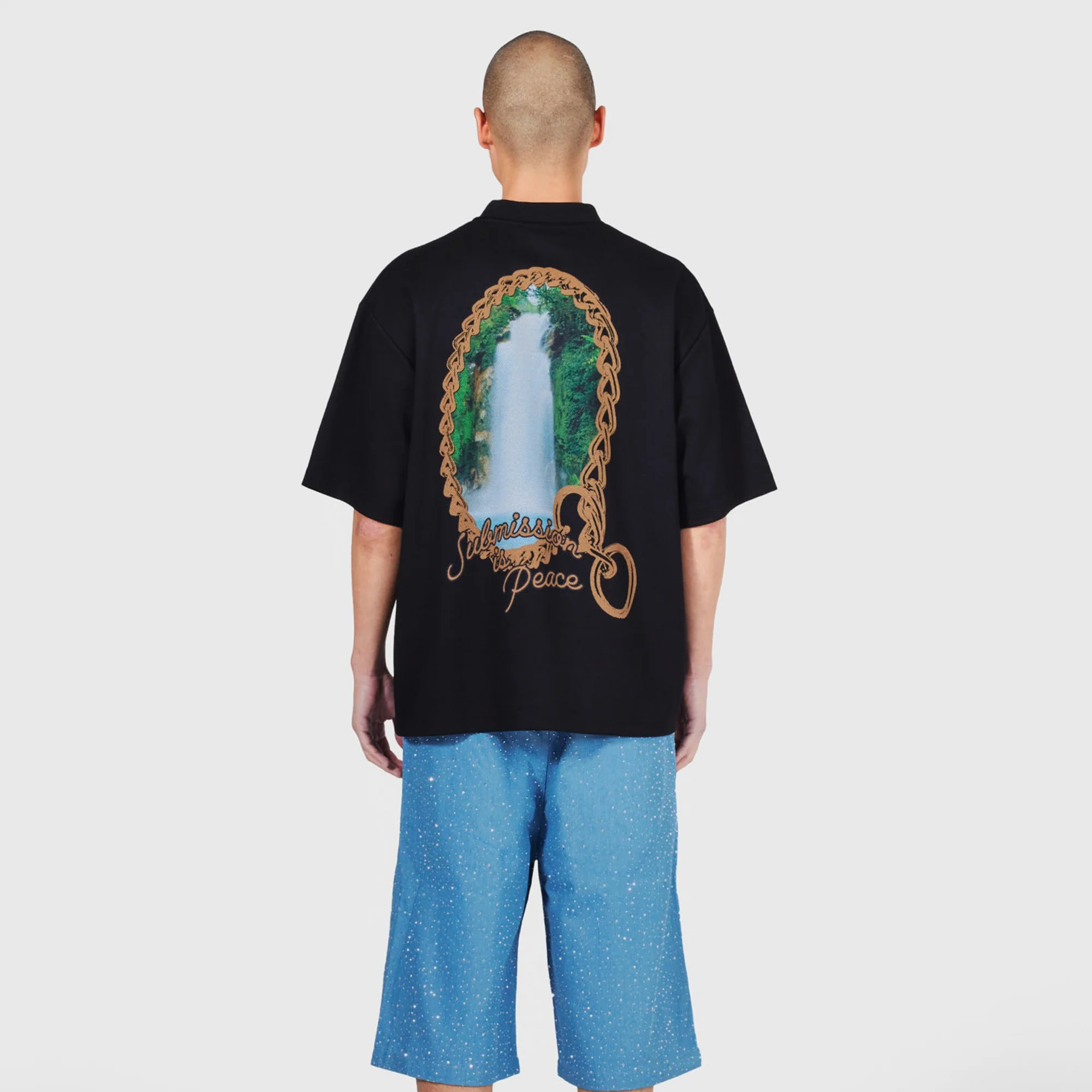 Pleasures Mens Submission Boxy Polo Shirt - Image 3