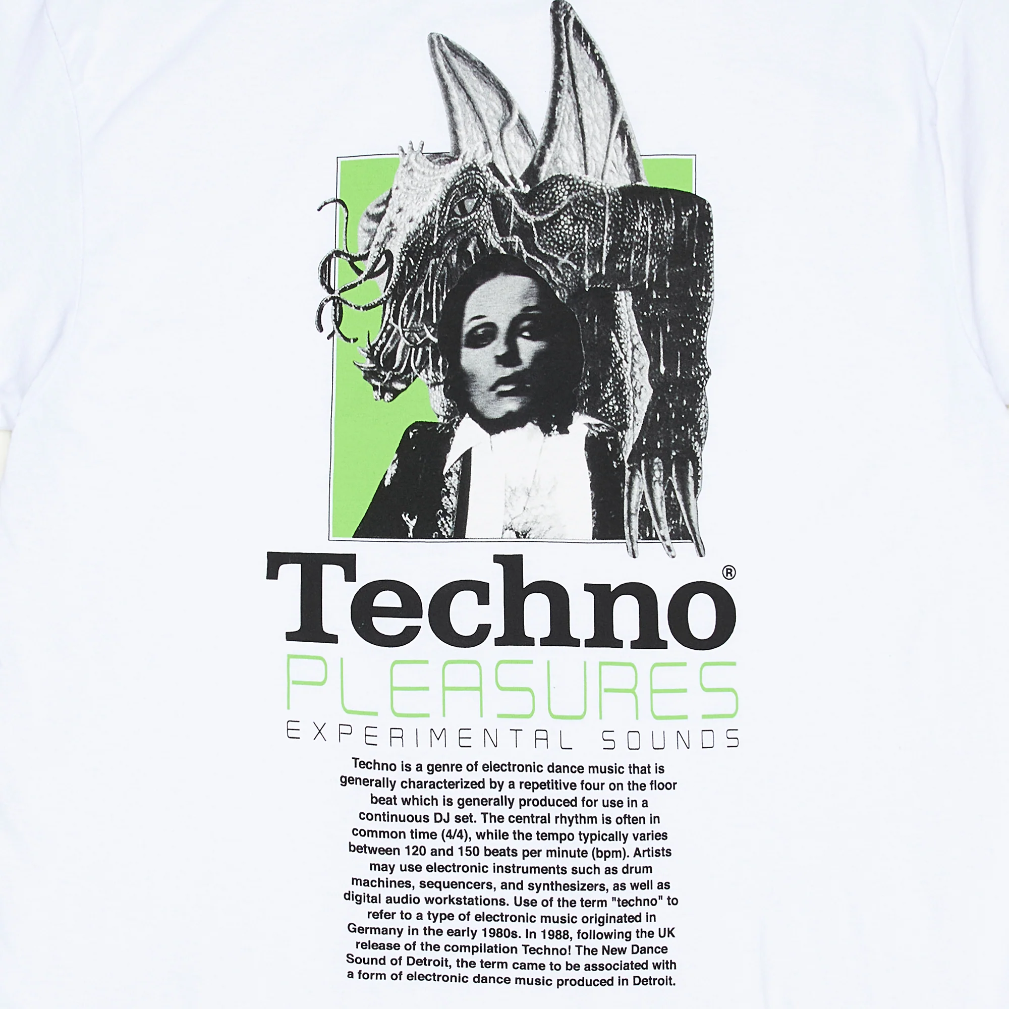 Pleasures Mens Techno T-Shirt 'White' - Image 3