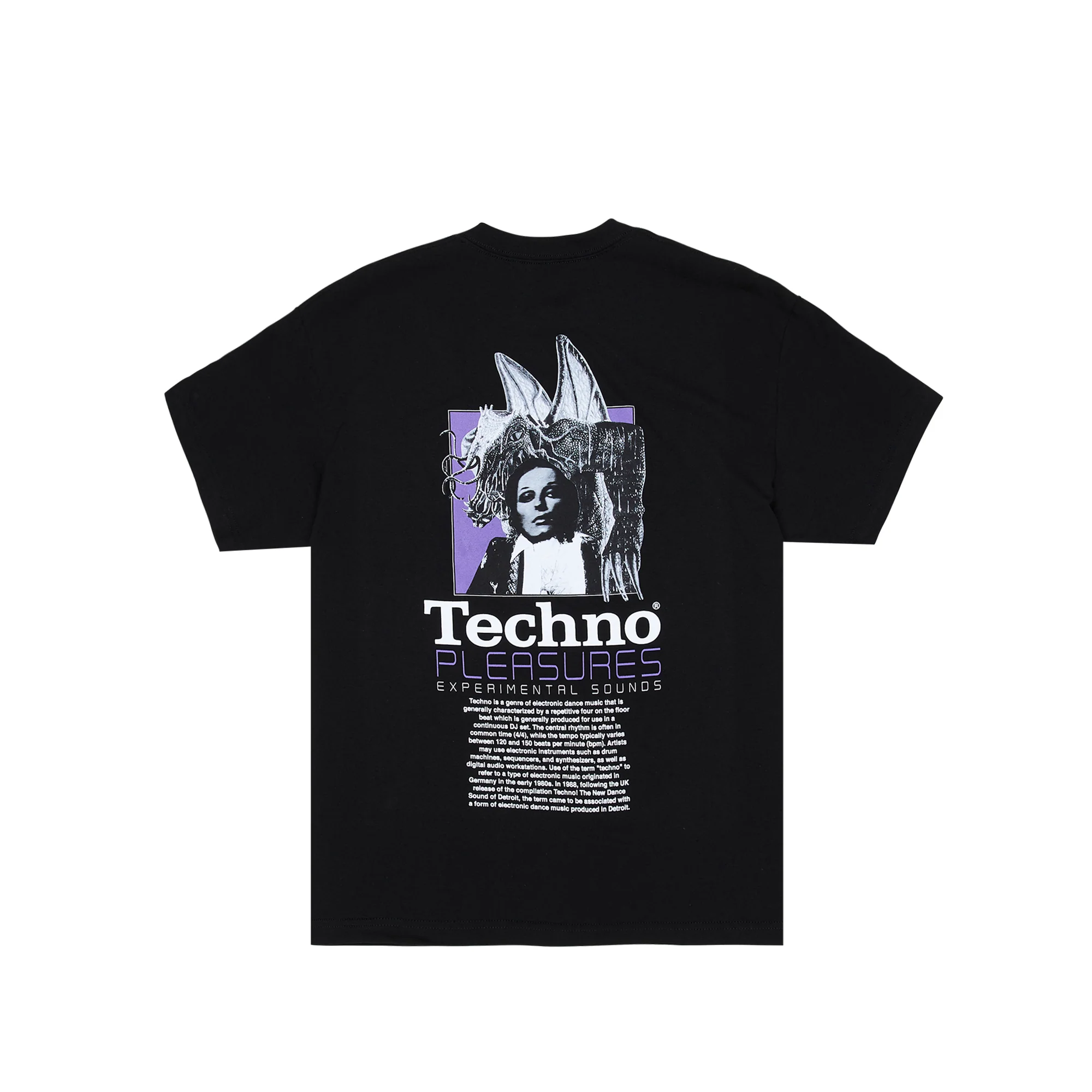 Pleasures Mens Techno T-Shirt 'Black' - Image 3