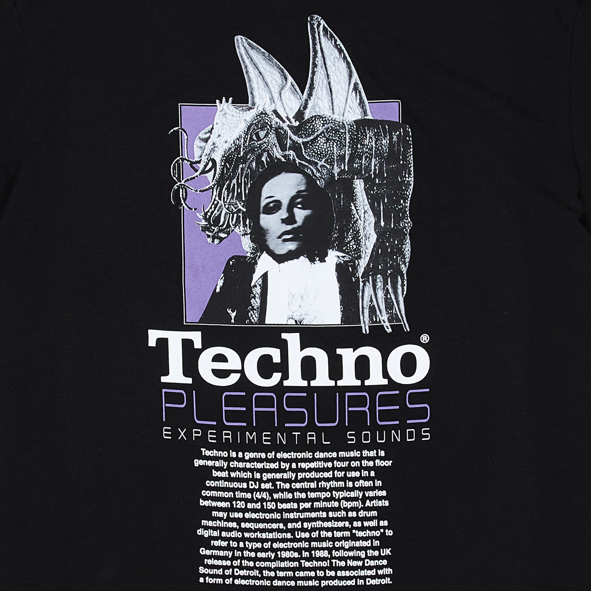 Pleasures Mens Techno T-Shirt 'Black' - Image 4