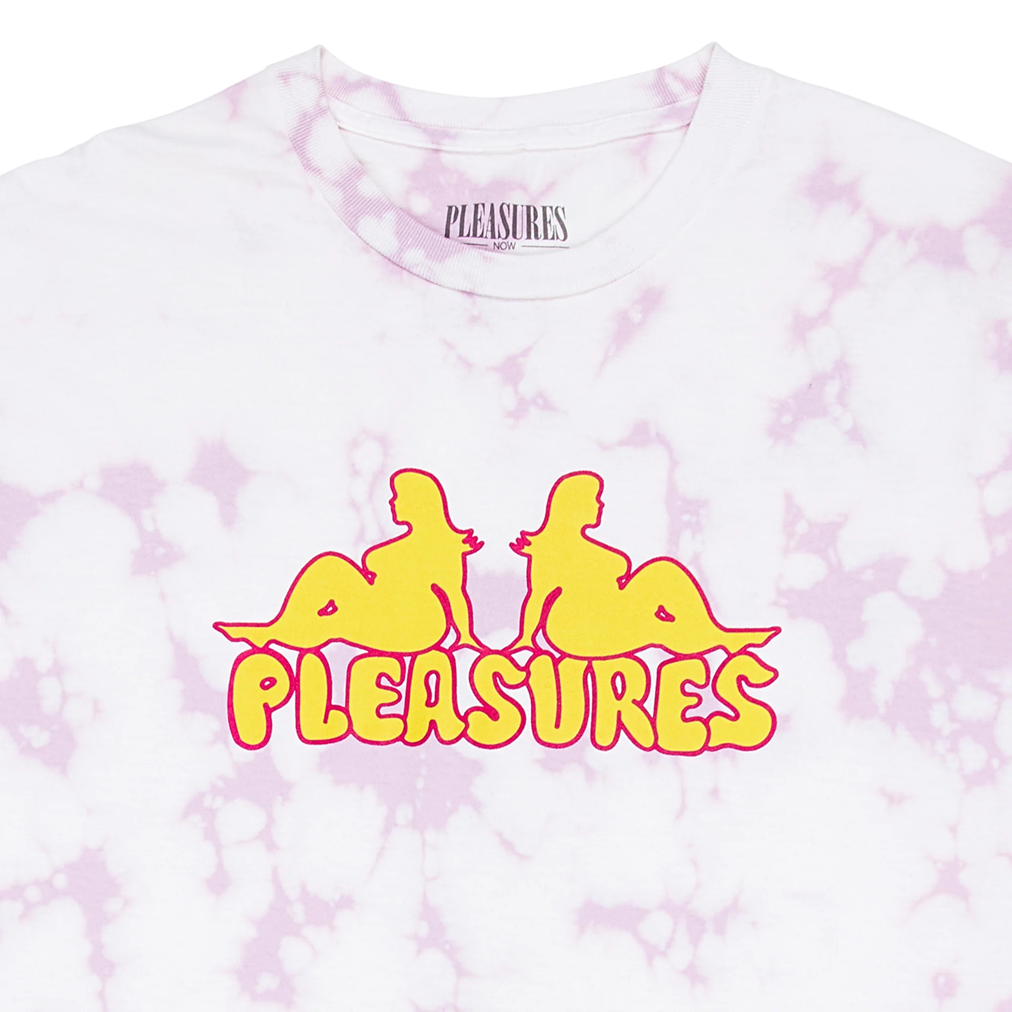 Pleasures Mens Thicc Logo T-Shirt 'Grey Dye' - Image 2