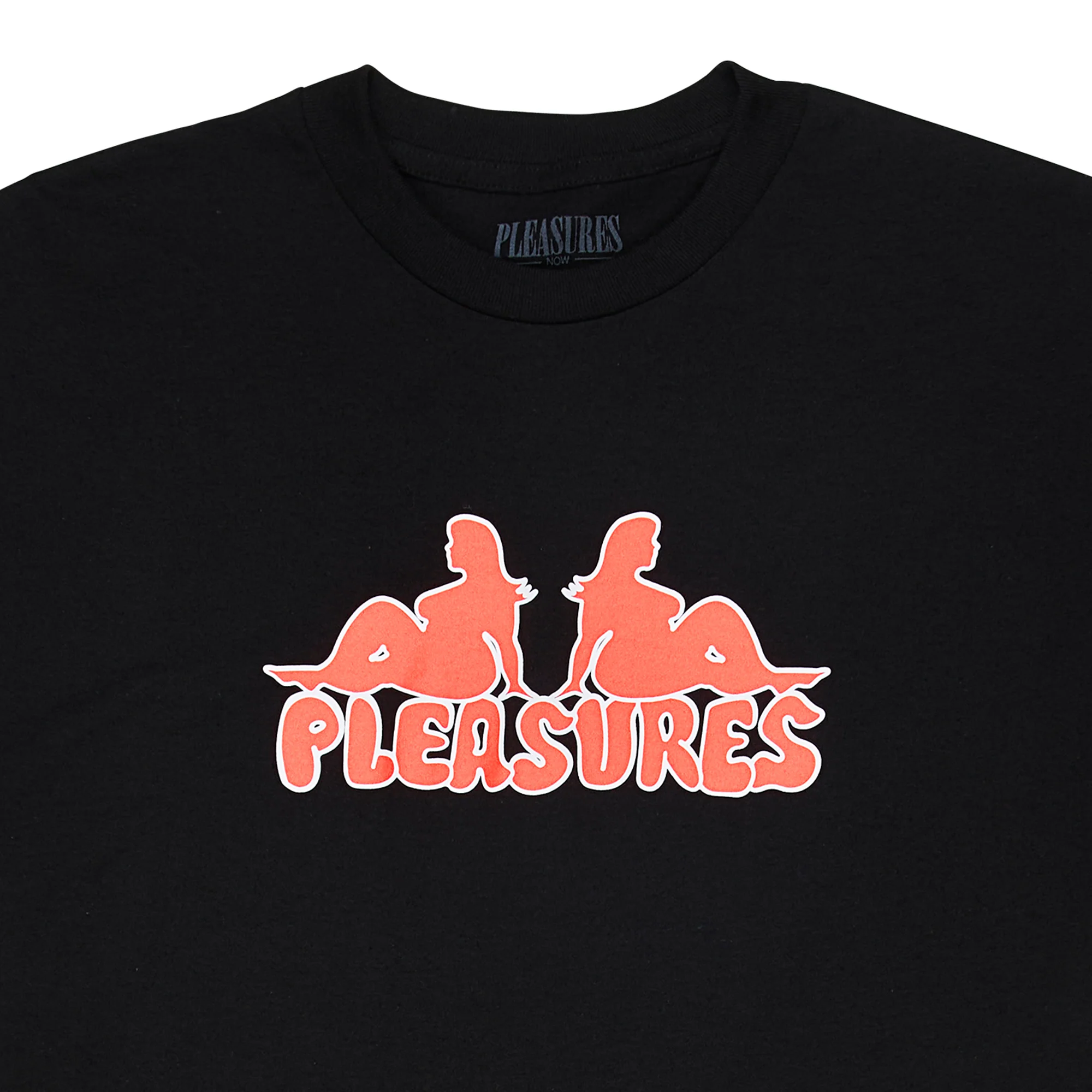 Pleasures Mens Thicc Logo T-Shirt 'Black' - Image 2