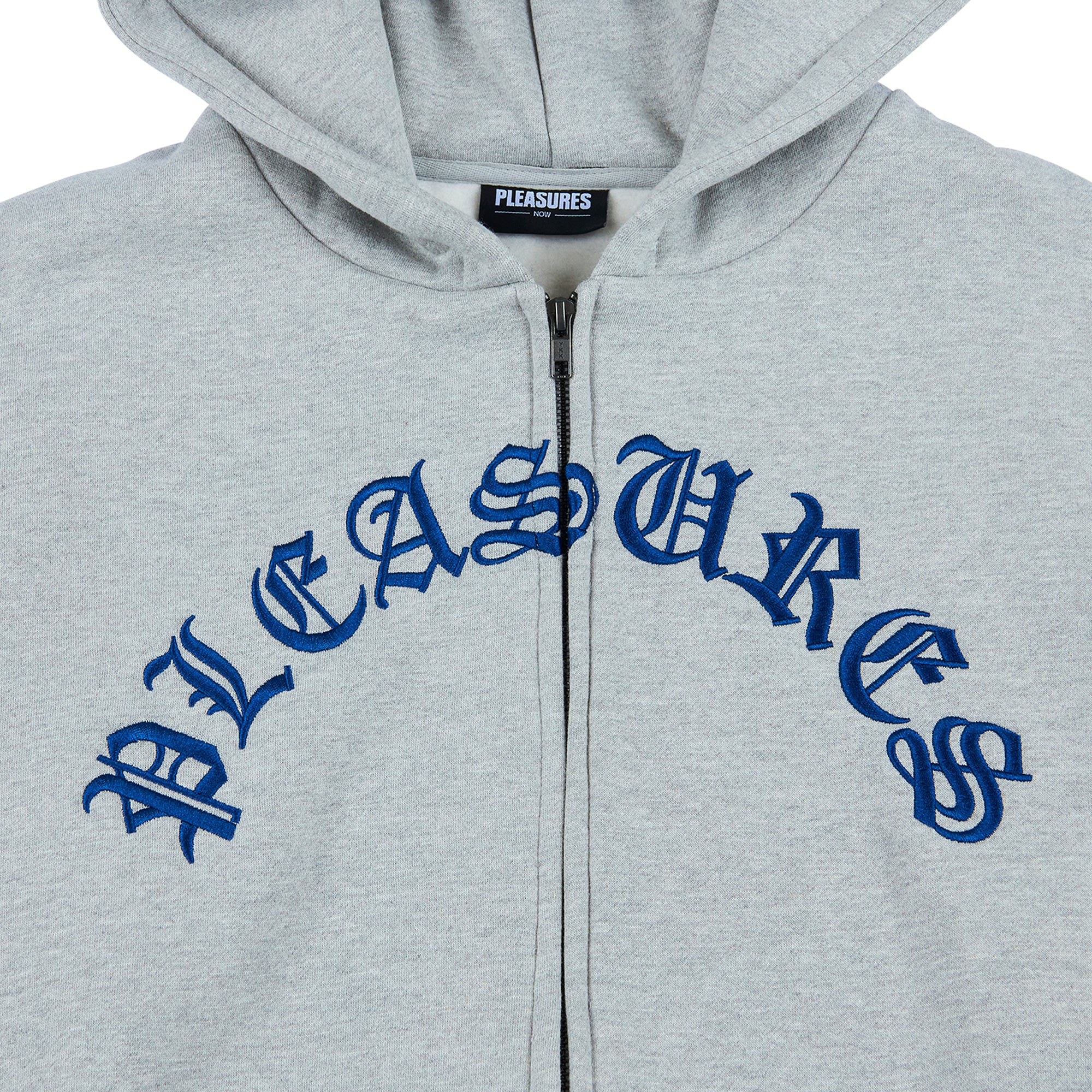 Pleasures Mens Together Zip Hoodie 'Grey' - Image 2