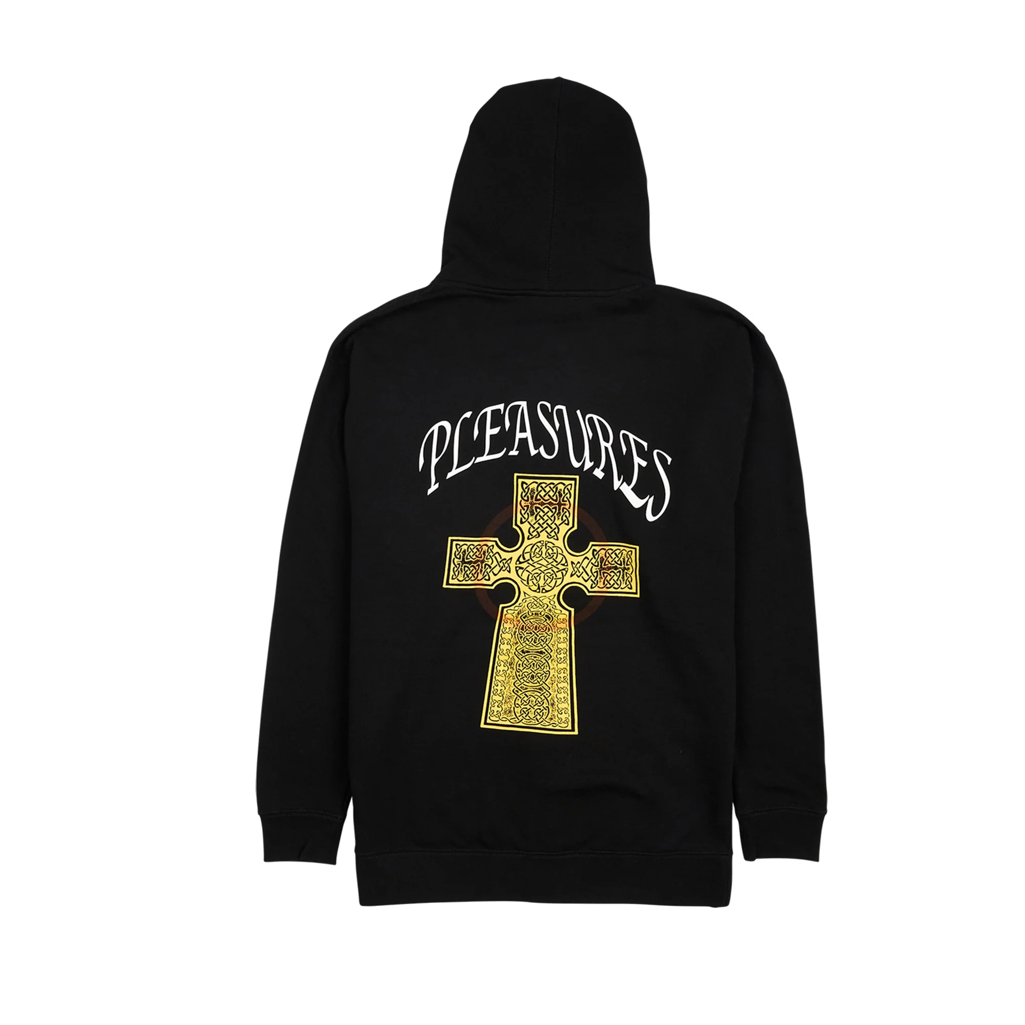 Pleasures Mens Vegan Zip Hoody 'Black' - Image 2
