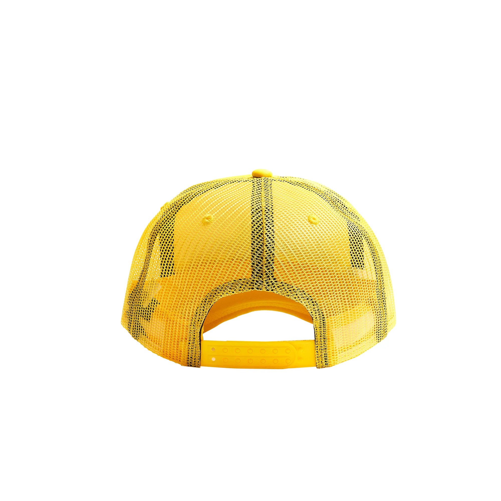 Pleasures Mens Vibration Mesh Trucker Cap 'Yellow' - Image 3