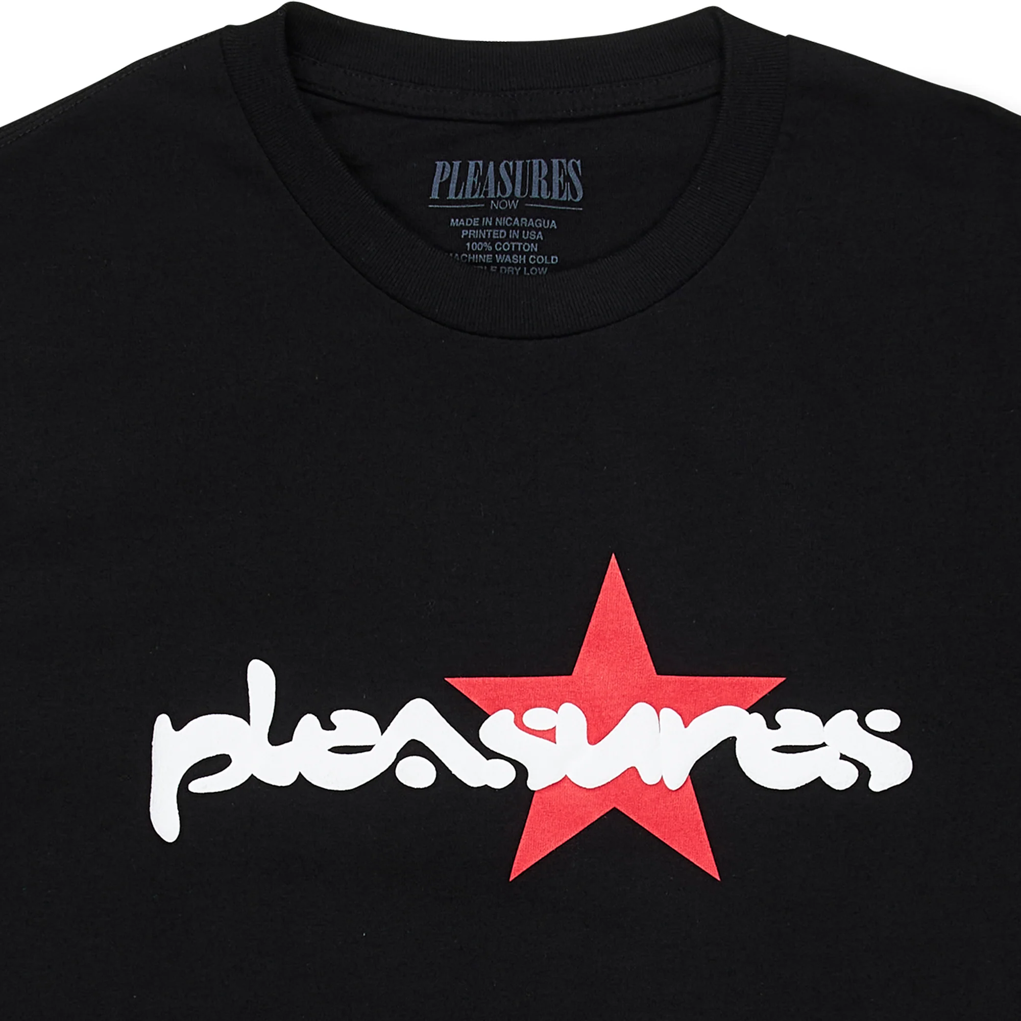 Pleasures Mens Vibration T-Shirt 'Black' - Image 2