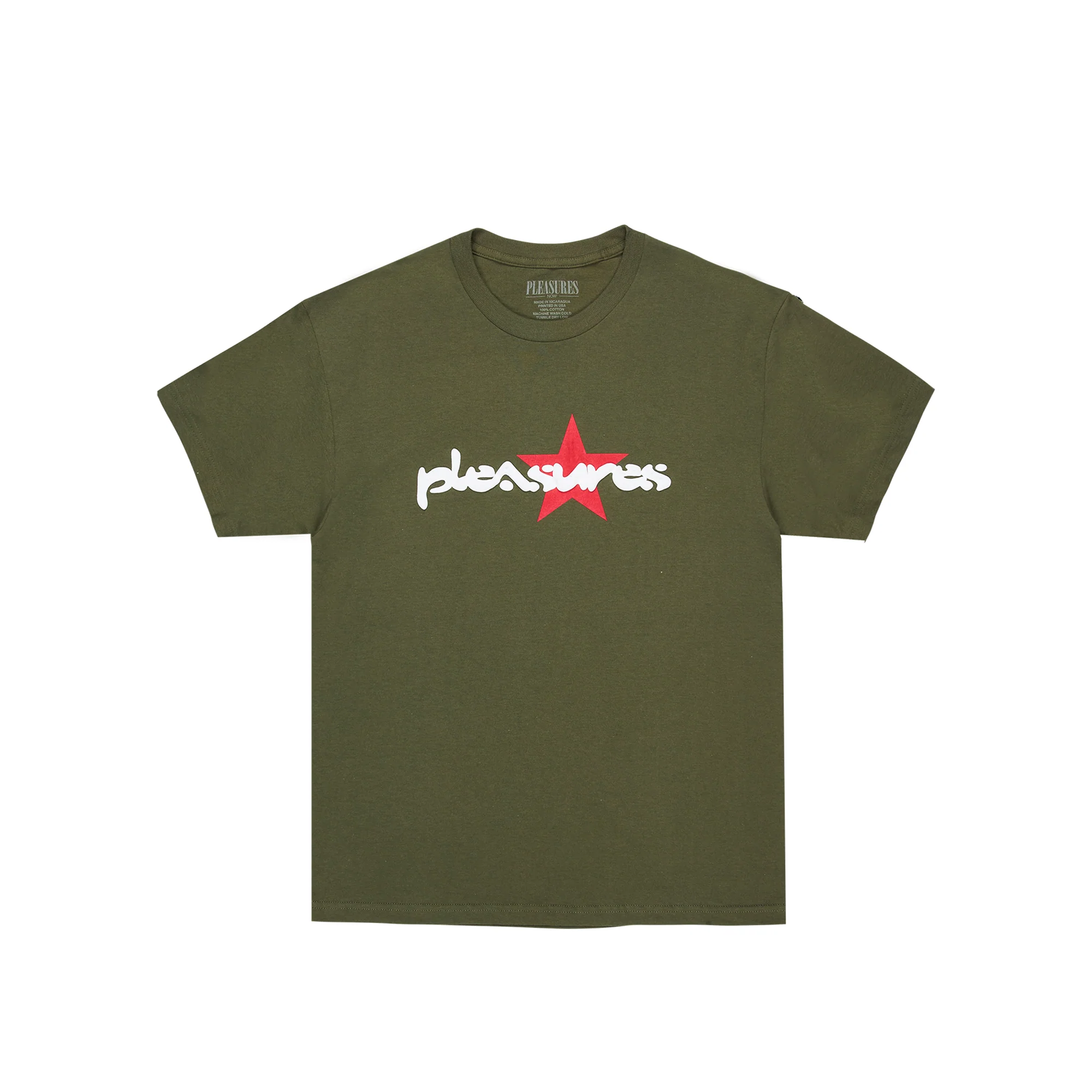 Pleasures Mens Vibration T-Shirt 'Olive'