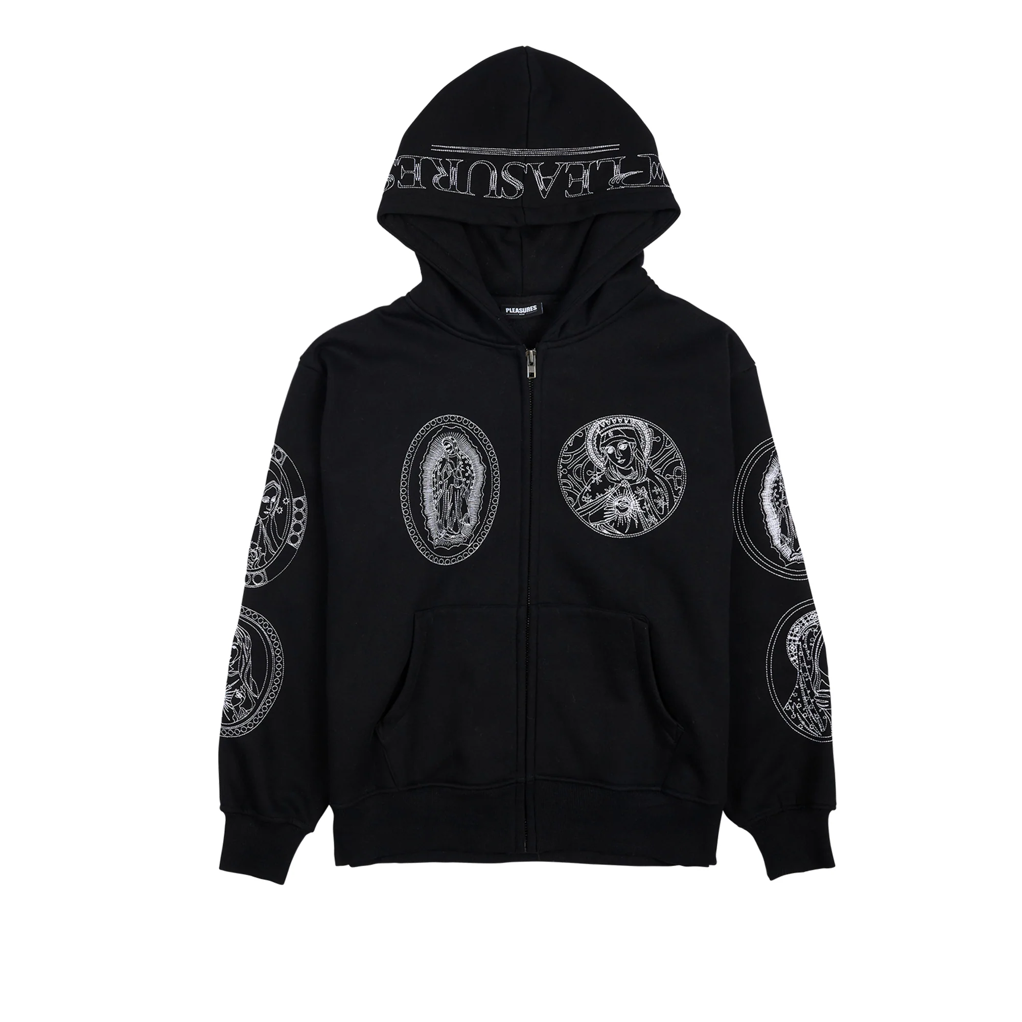 Pleasures Mens Virgin Zip Hoodie 'Black'