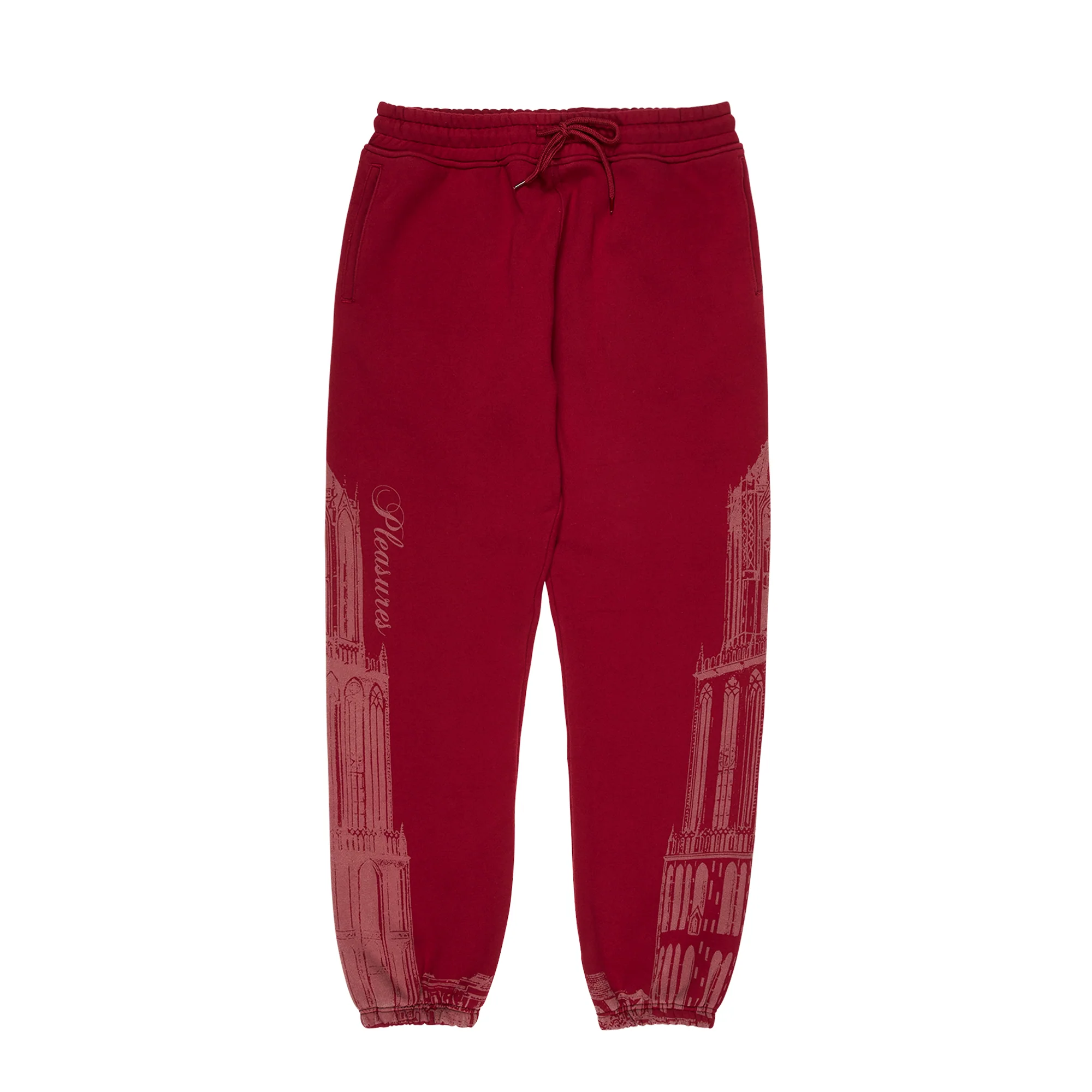 Pleasures Mens Warsaw Sweatpant 'Burgundy'