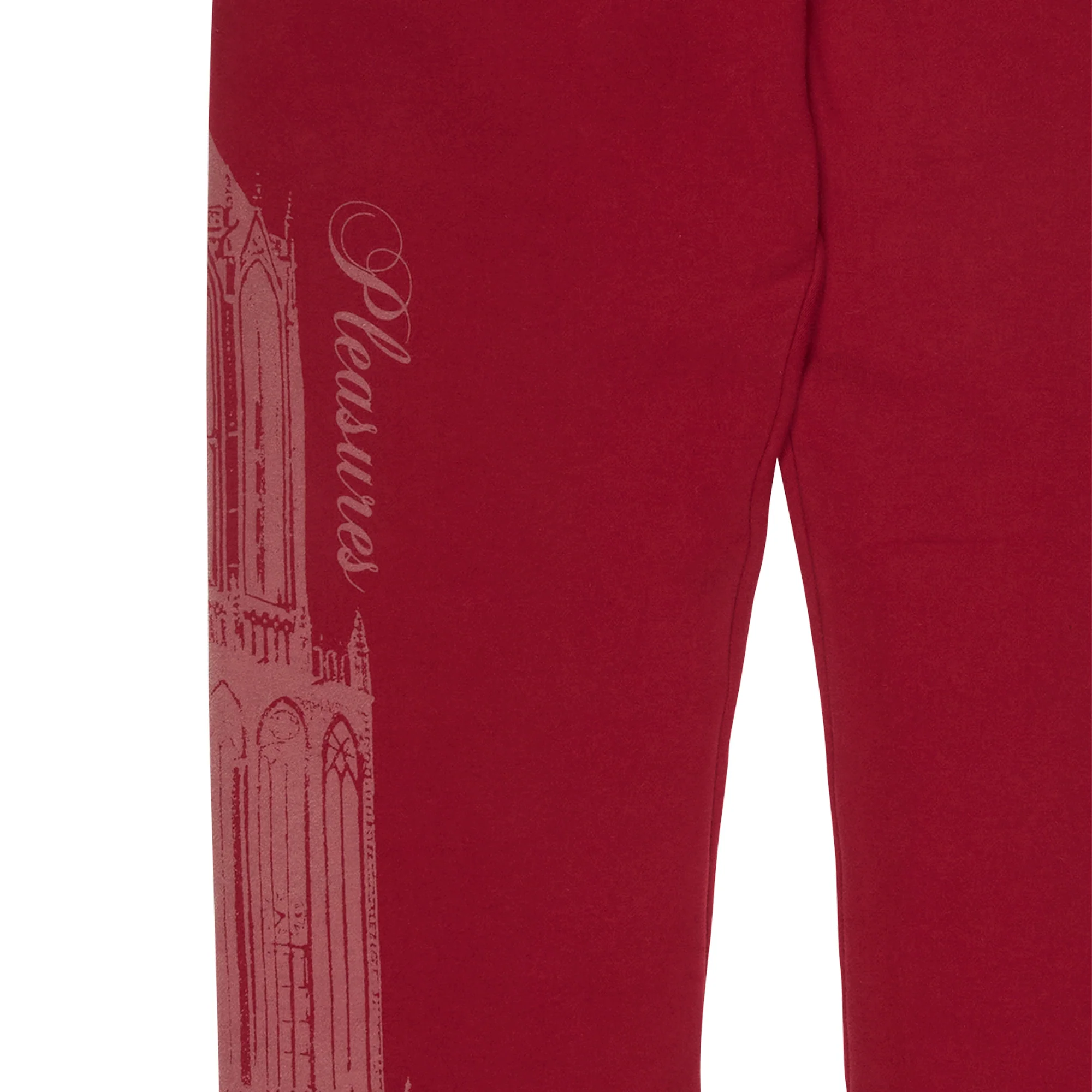 Pleasures Mens Warsaw Sweatpant 'Burgundy' - Image 3