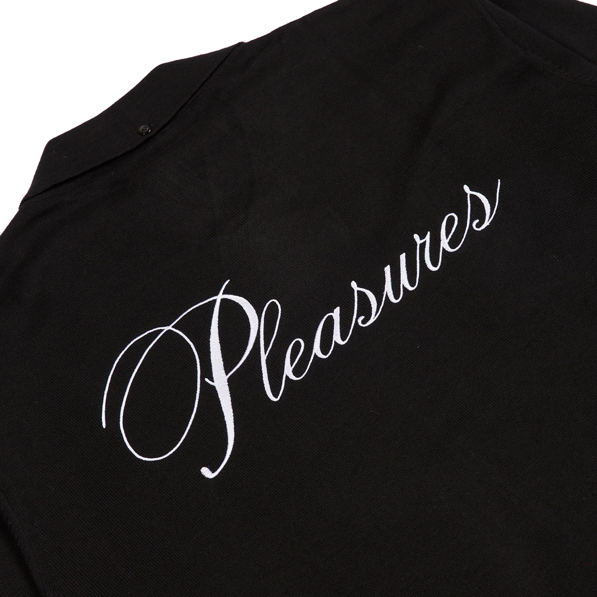 Pleasures x Playboy Mens Club Woven Cardigan Sweater 'Black' - Image 4