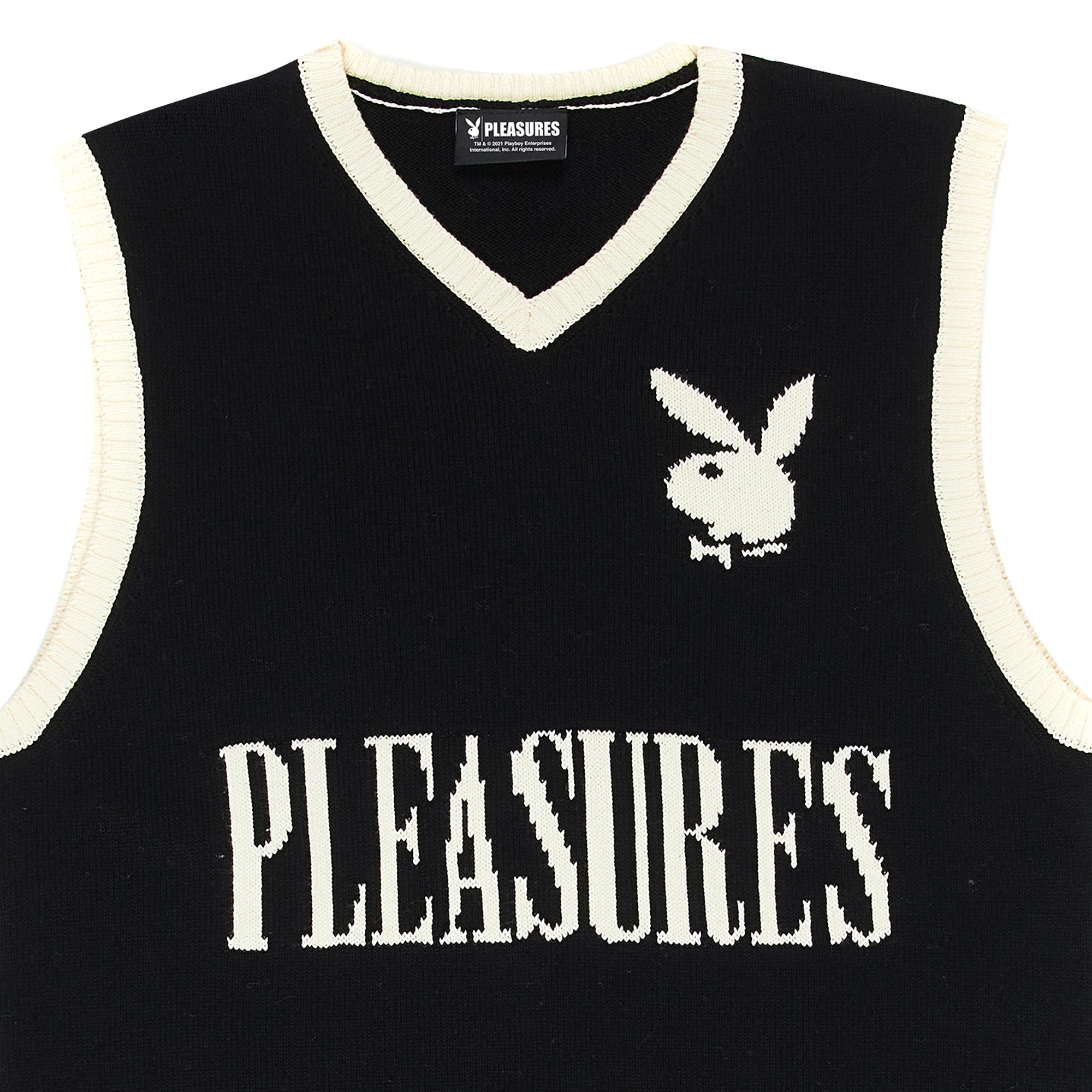 Pleasures x Playboy Mens Sweater Vest 'Black' - Image 2
