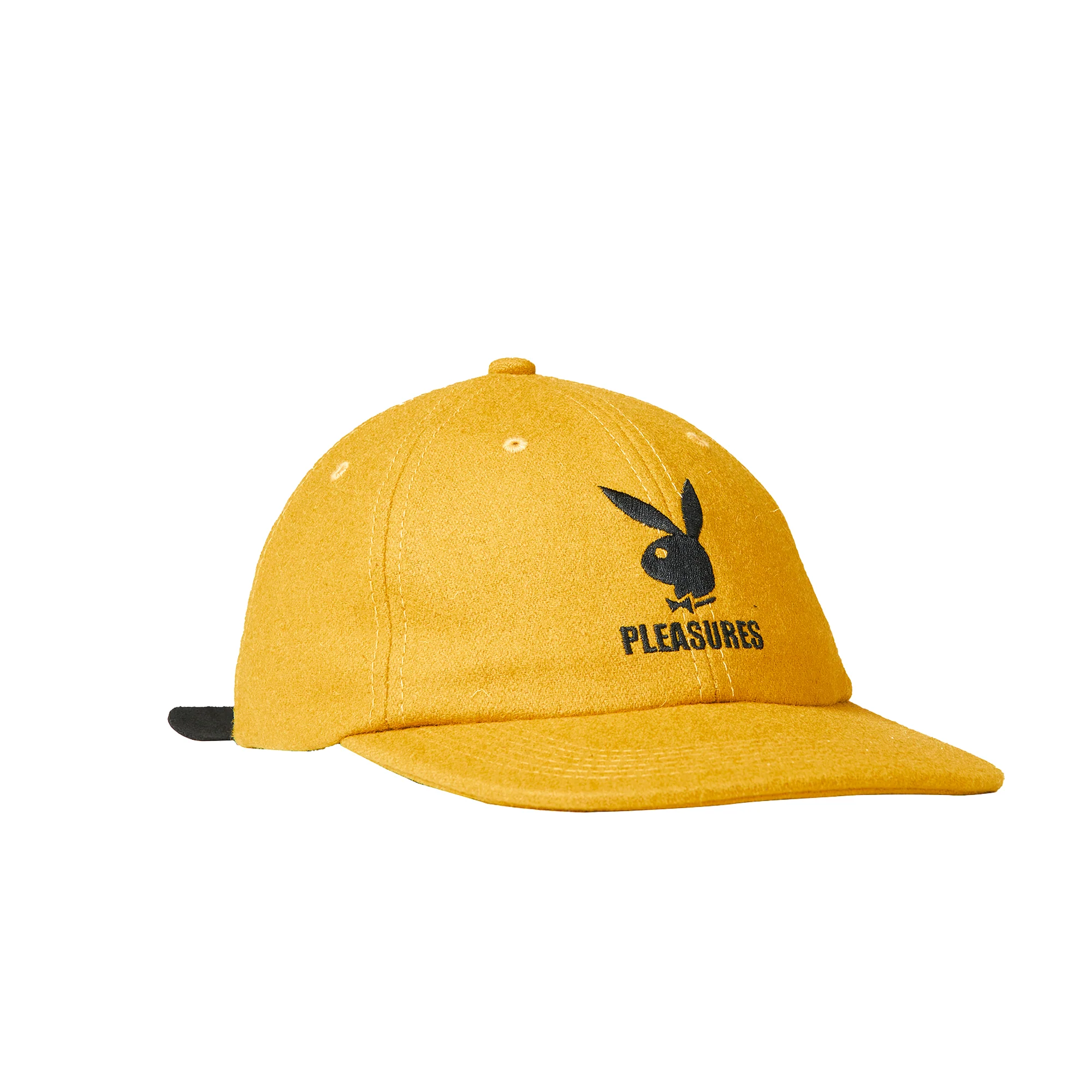Pleasures x Playboy Mens Wool Strapback Hat 'Mustard' - Image 2