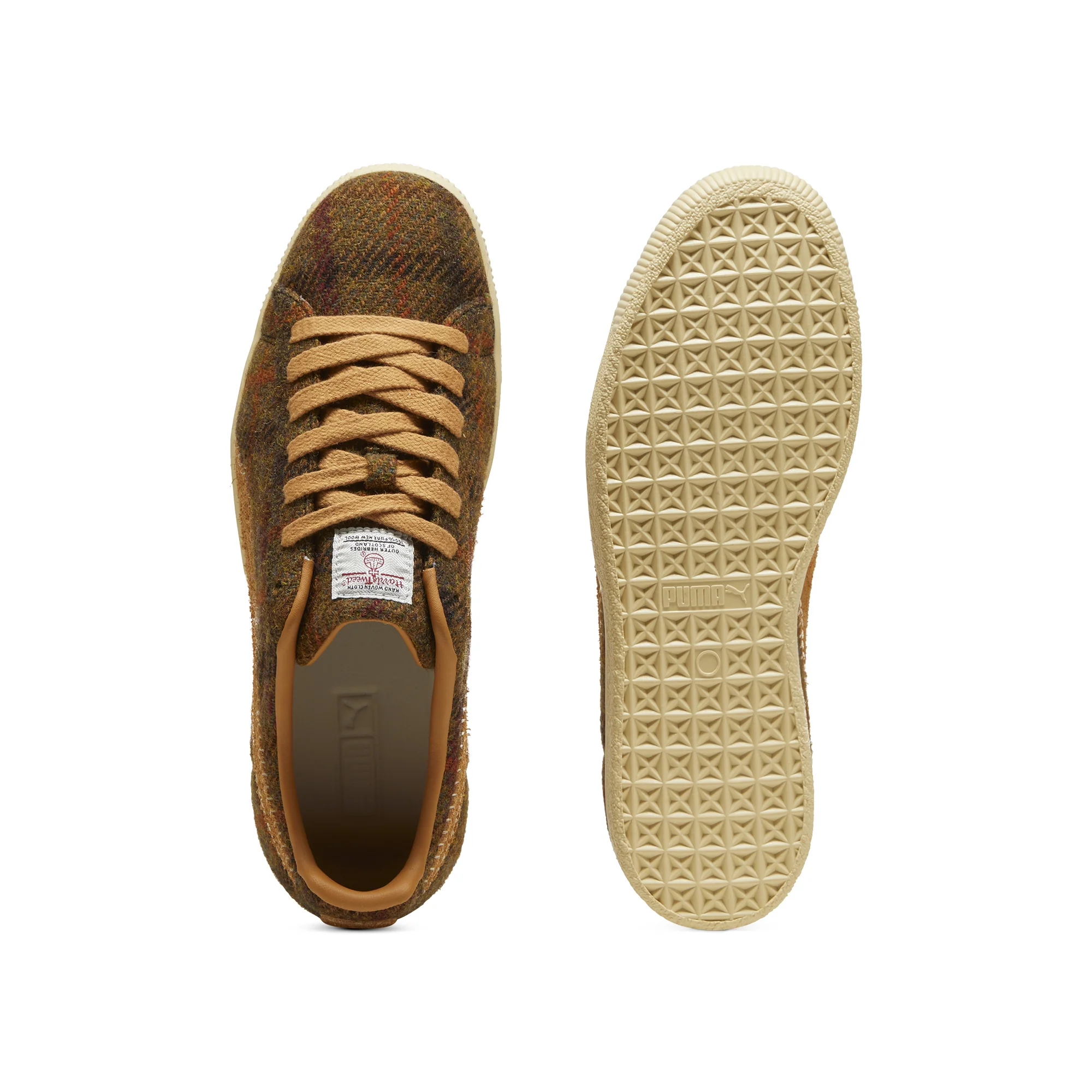 Puma Mens Clyde Harris Tweed Shoes - Image 4
