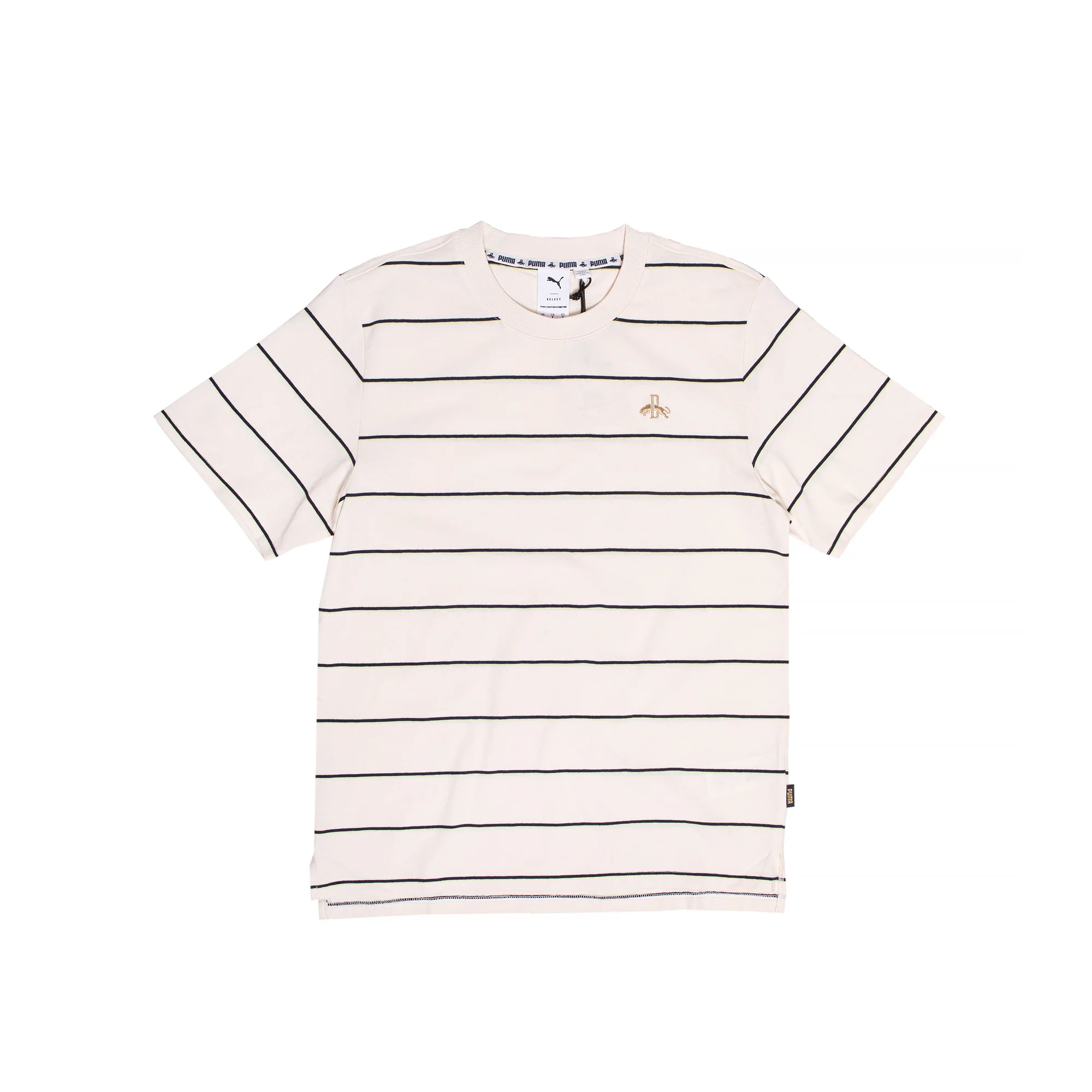 Puma Mens DASSLER LEGACY Stripes Tee 'Eggnog'