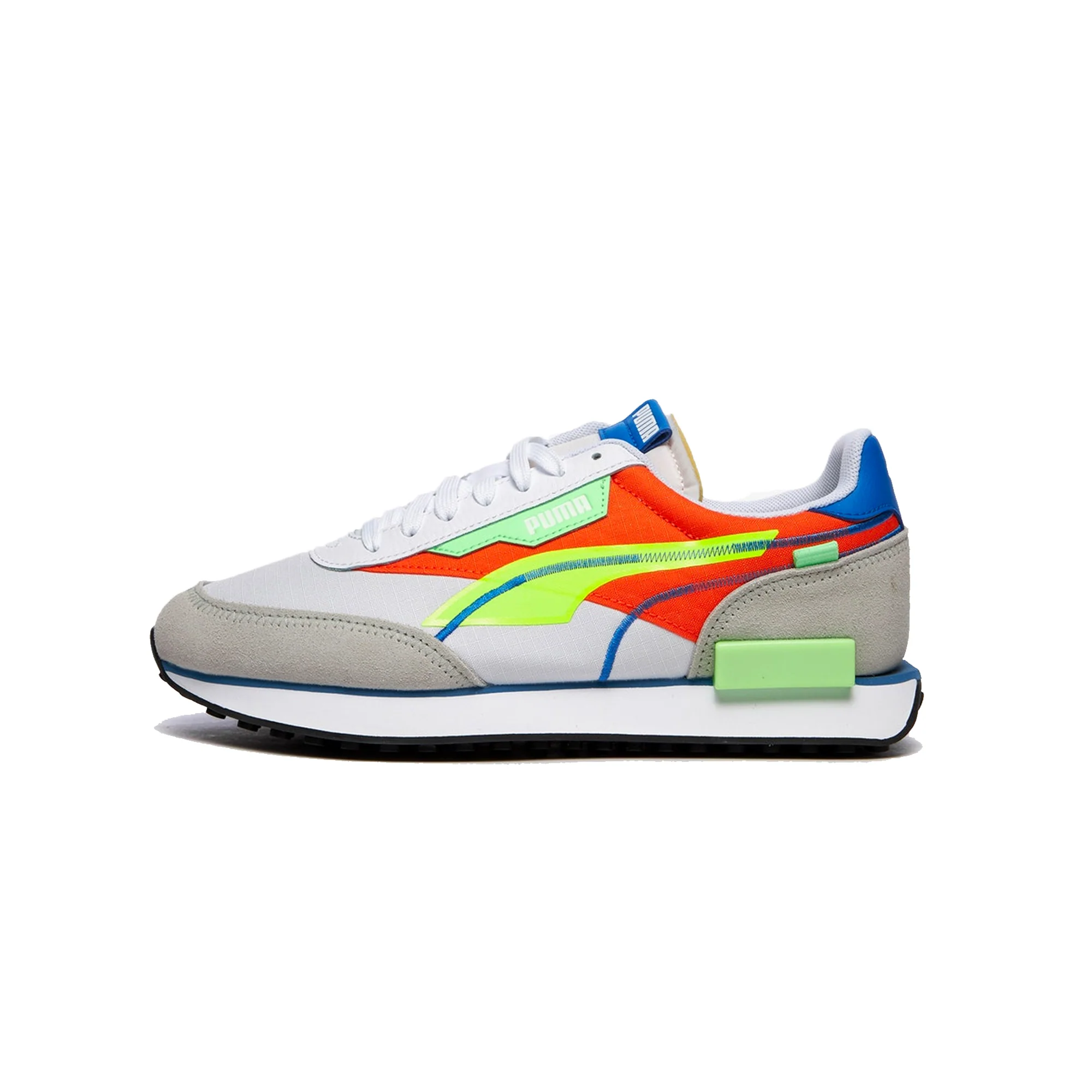 Puma Mens Future Rider Twofold SD Pop Shoes 'White/Yellow Alert'