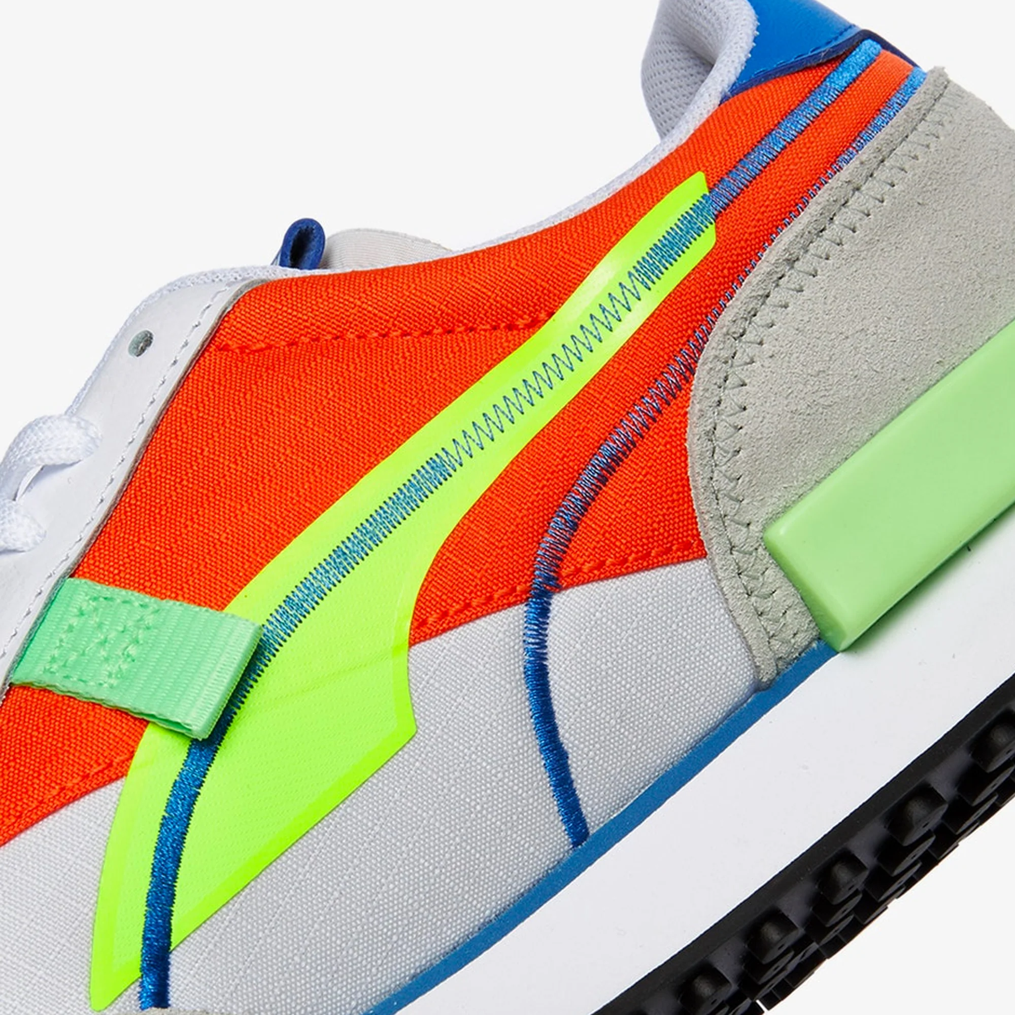 Puma Mens Future Rider Twofold SD Pop Shoes 'White/Yellow Alert' - Image 4