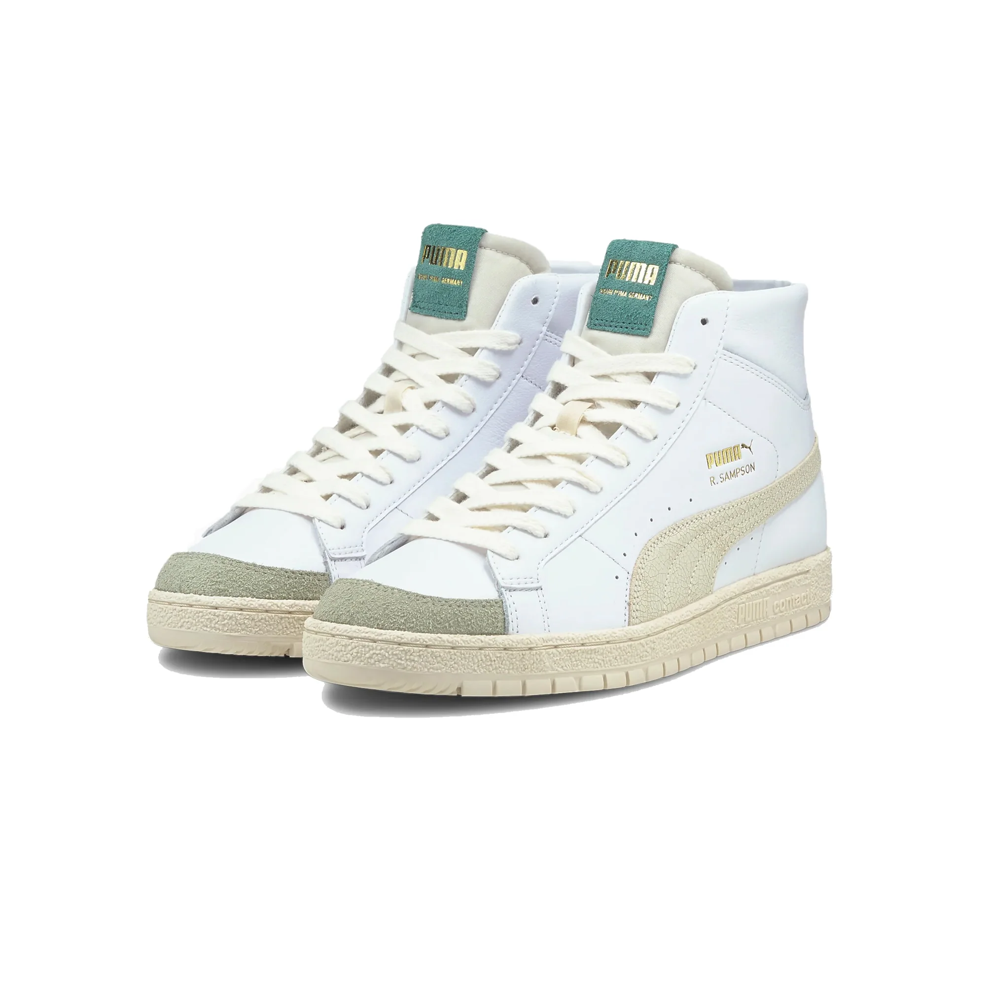 Puma Mens Ralph Sampson 70 Mid EB Shoes 'Eggnog' - Image 2