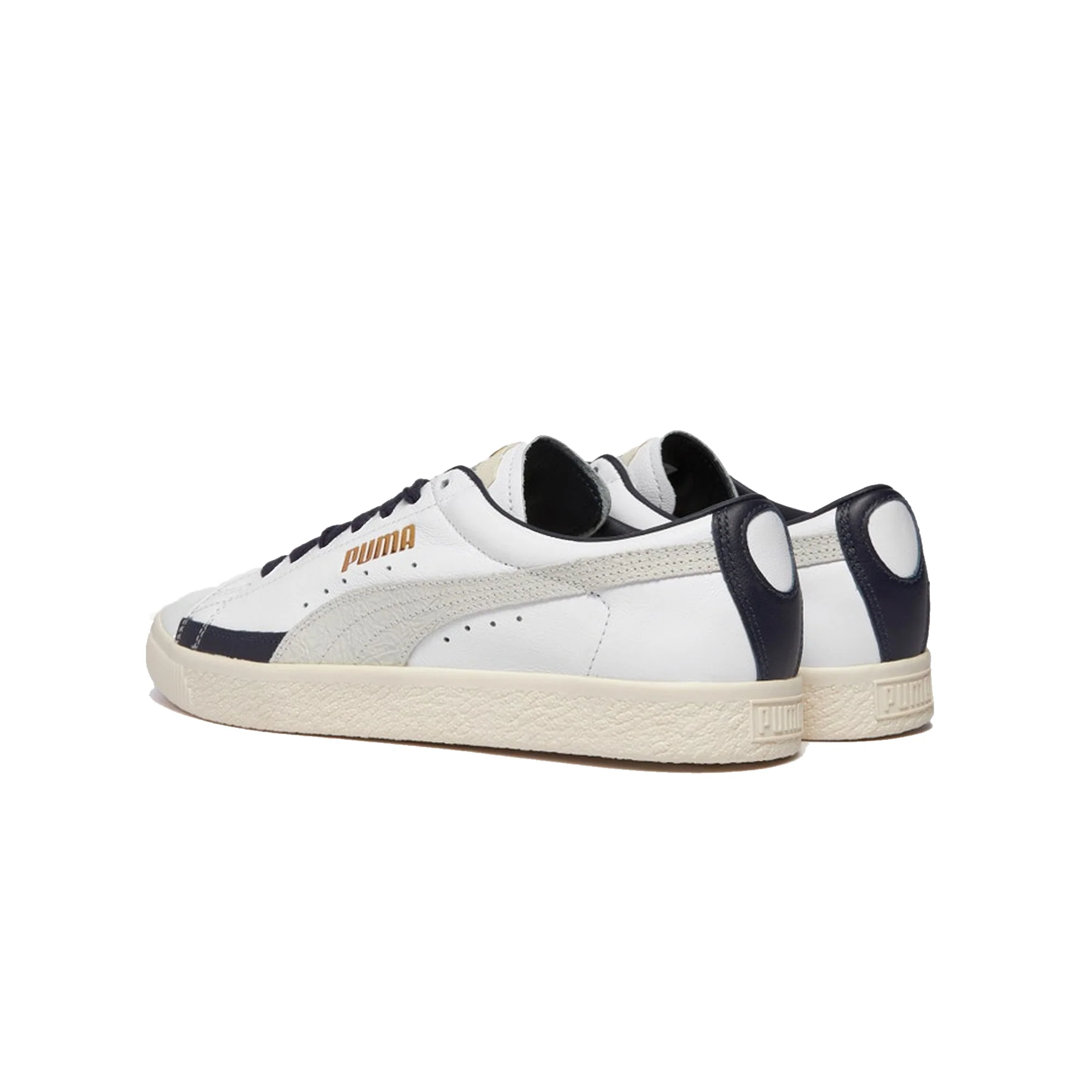 Puma Mens Basket VTG RDL LB Shoes 'Puma White/Puma New Navy' - Image 3