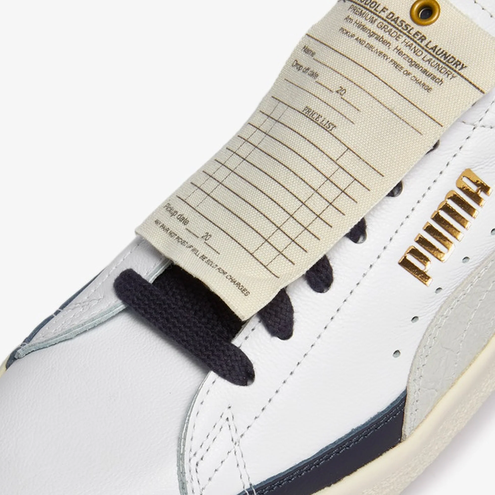 Puma Mens Basket VTG RDL LB Shoes 'Puma White/Puma New Navy' - Image 4