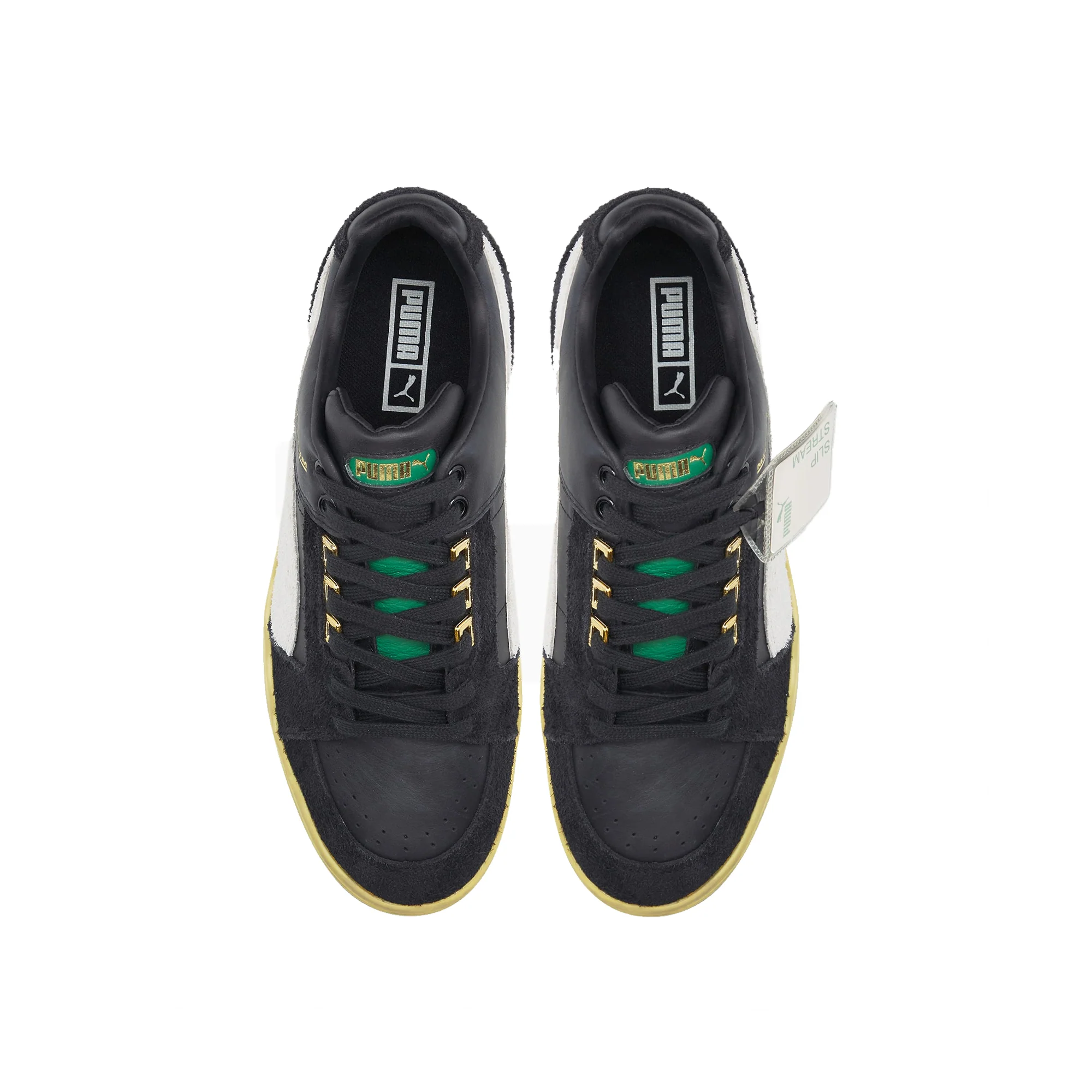 Puma Mens Slipstream Lo The NeverWorn Shoes 'Puma Black/ Whisper White' - Image 4