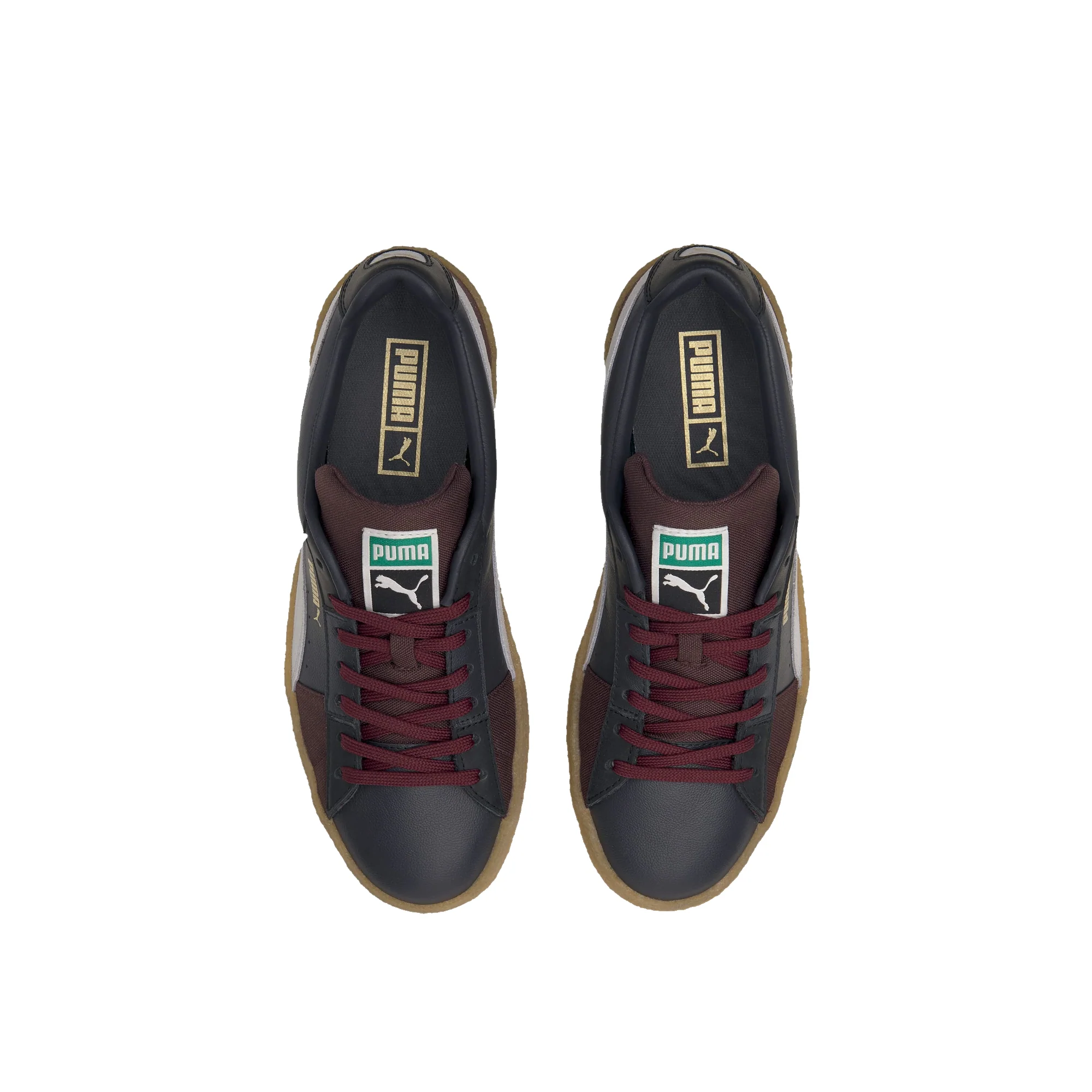 Puma Mens Suede Crepe Patch Shoes 'Ebony-Fudge' - Image 4