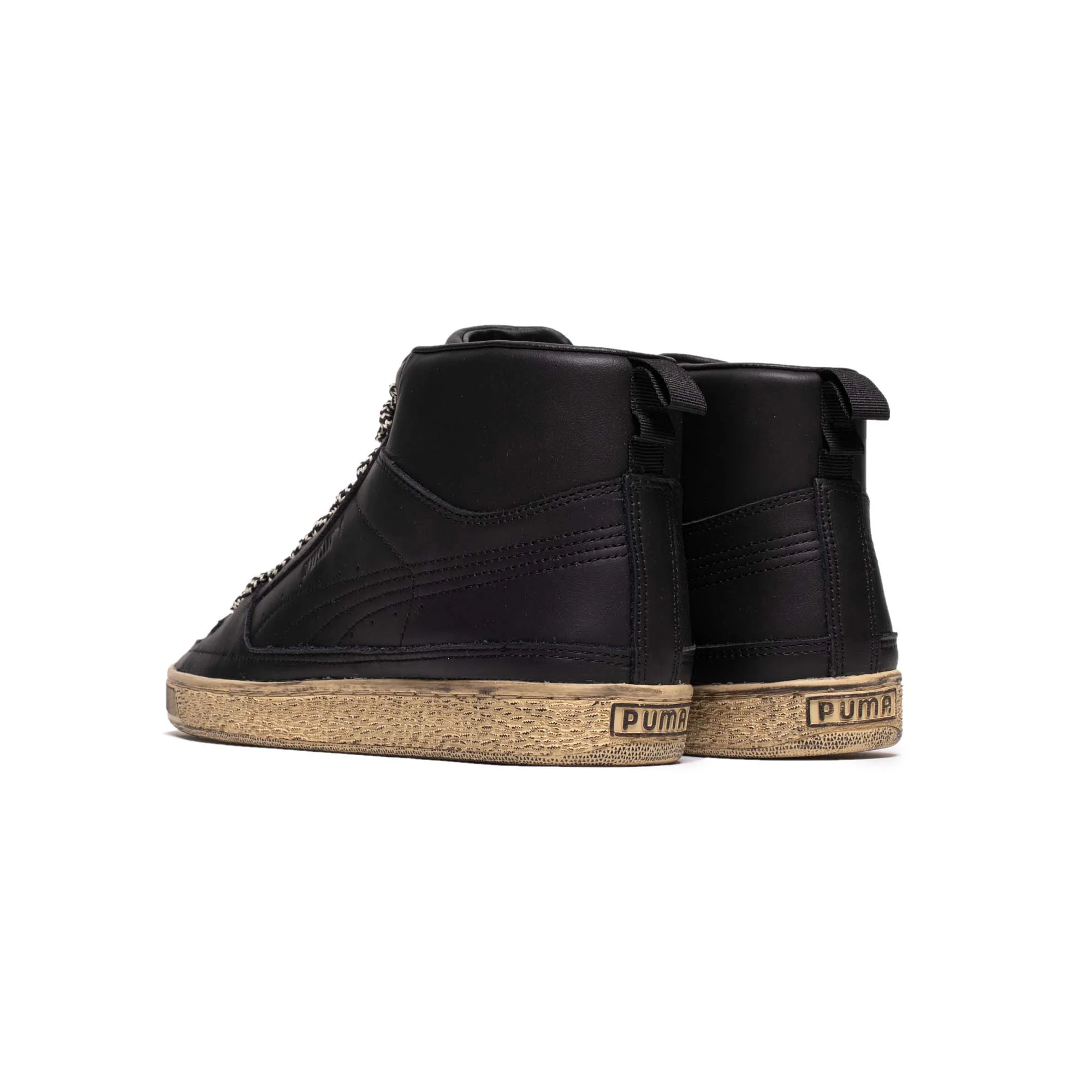 Puma Mens Suede Mid Rhuigi Shoes 'Black' - Image 3