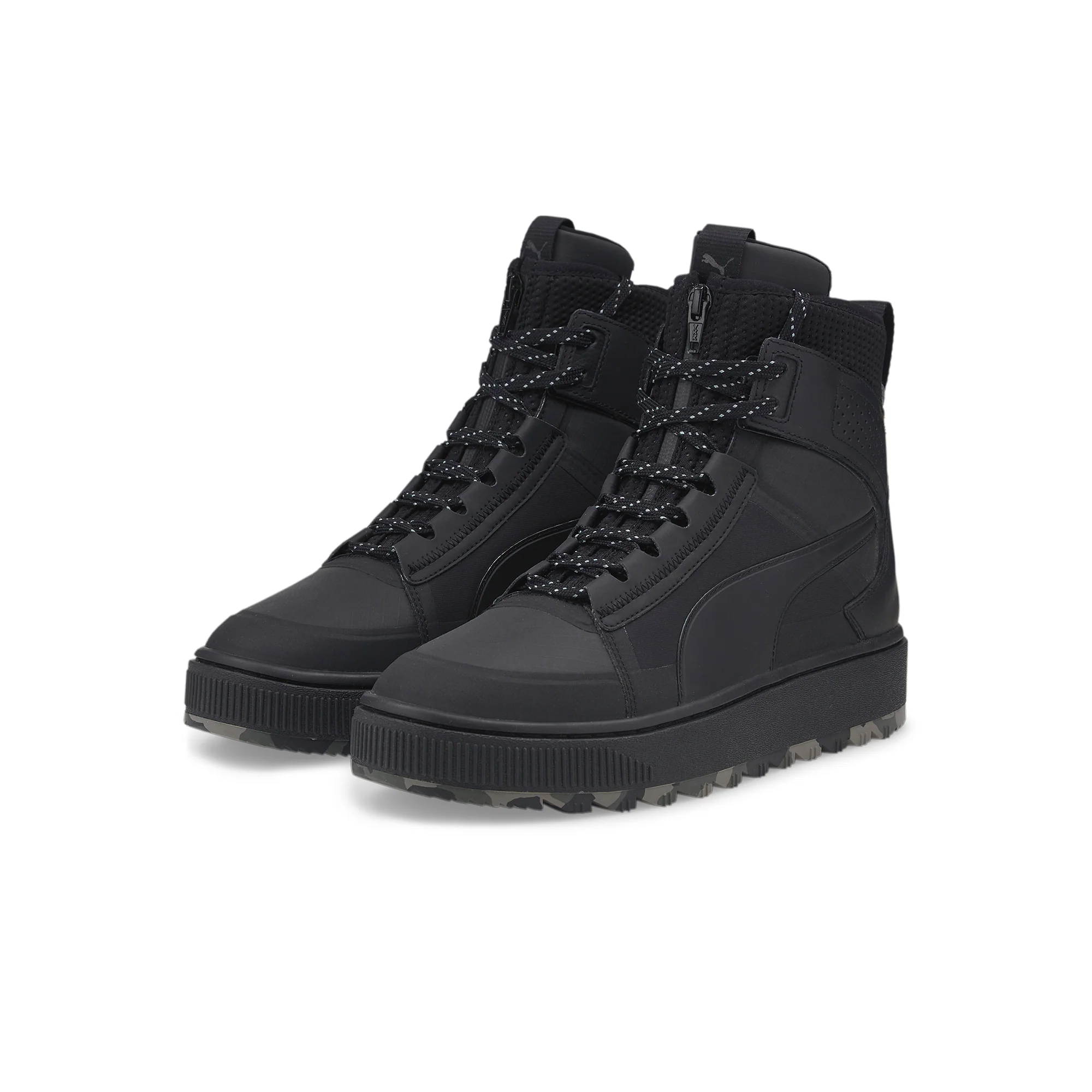 Puma Mens Suede Mid WTR AD4PT Shoes 'Puma Black' - Image 2