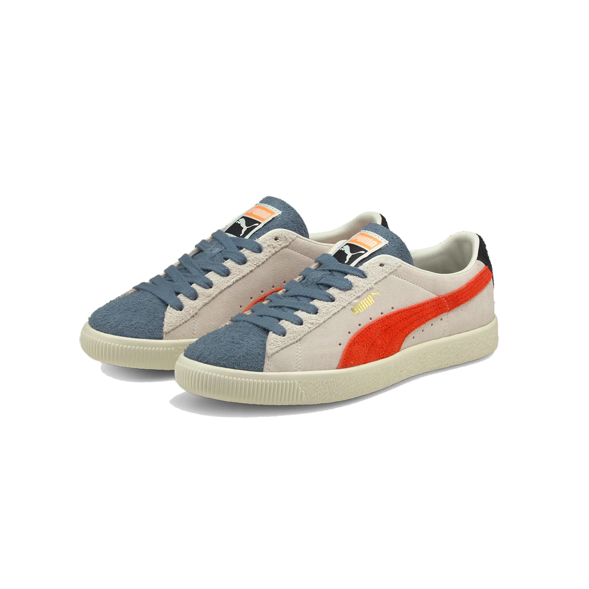 Puma Mens Suede VTG WTFormstripe Shoes 'Whisper White-Peyote-China Blue' - Image 2