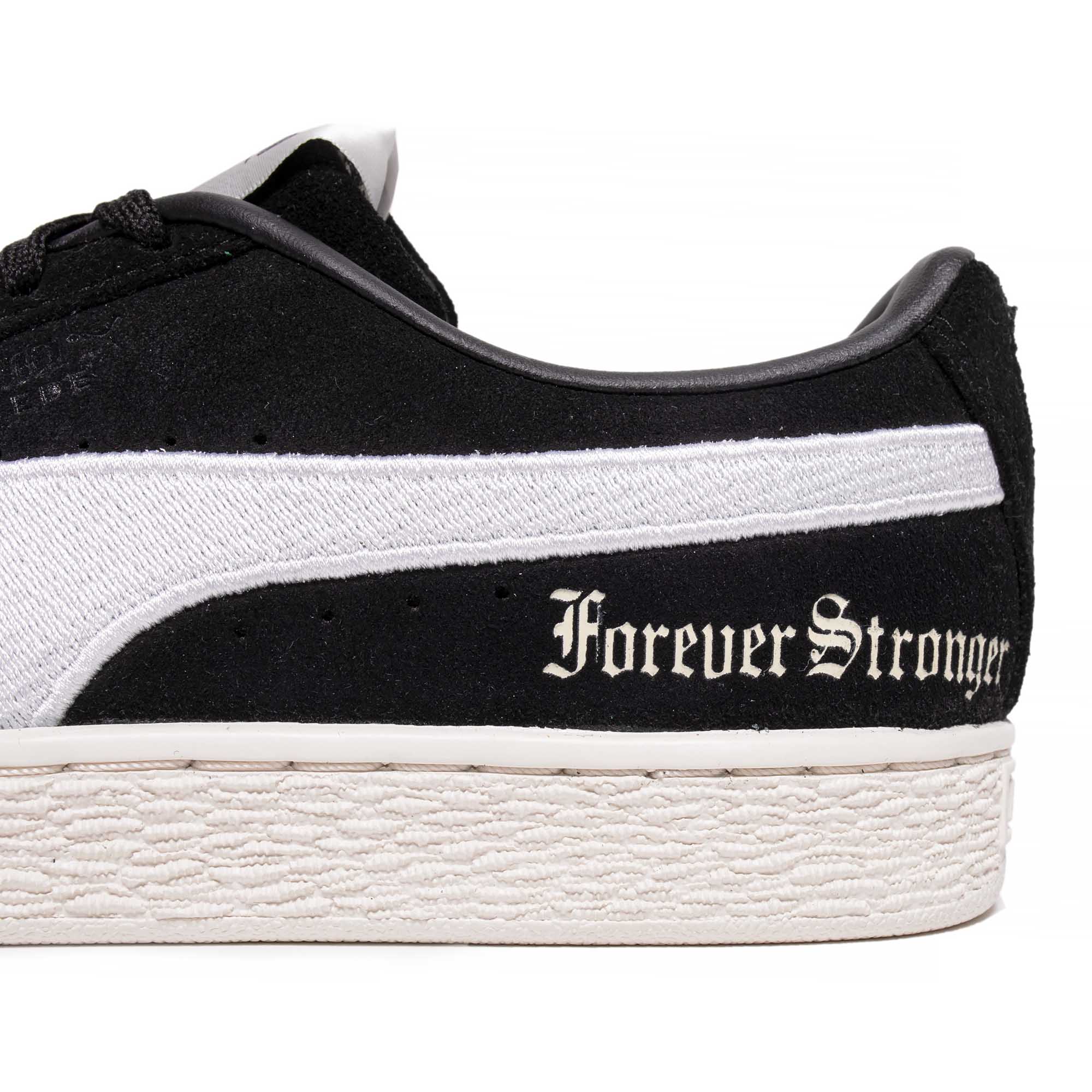 Puma Womens Suede Forever Stronger Shoes 'Puma Black/Whisper White' - Image 4