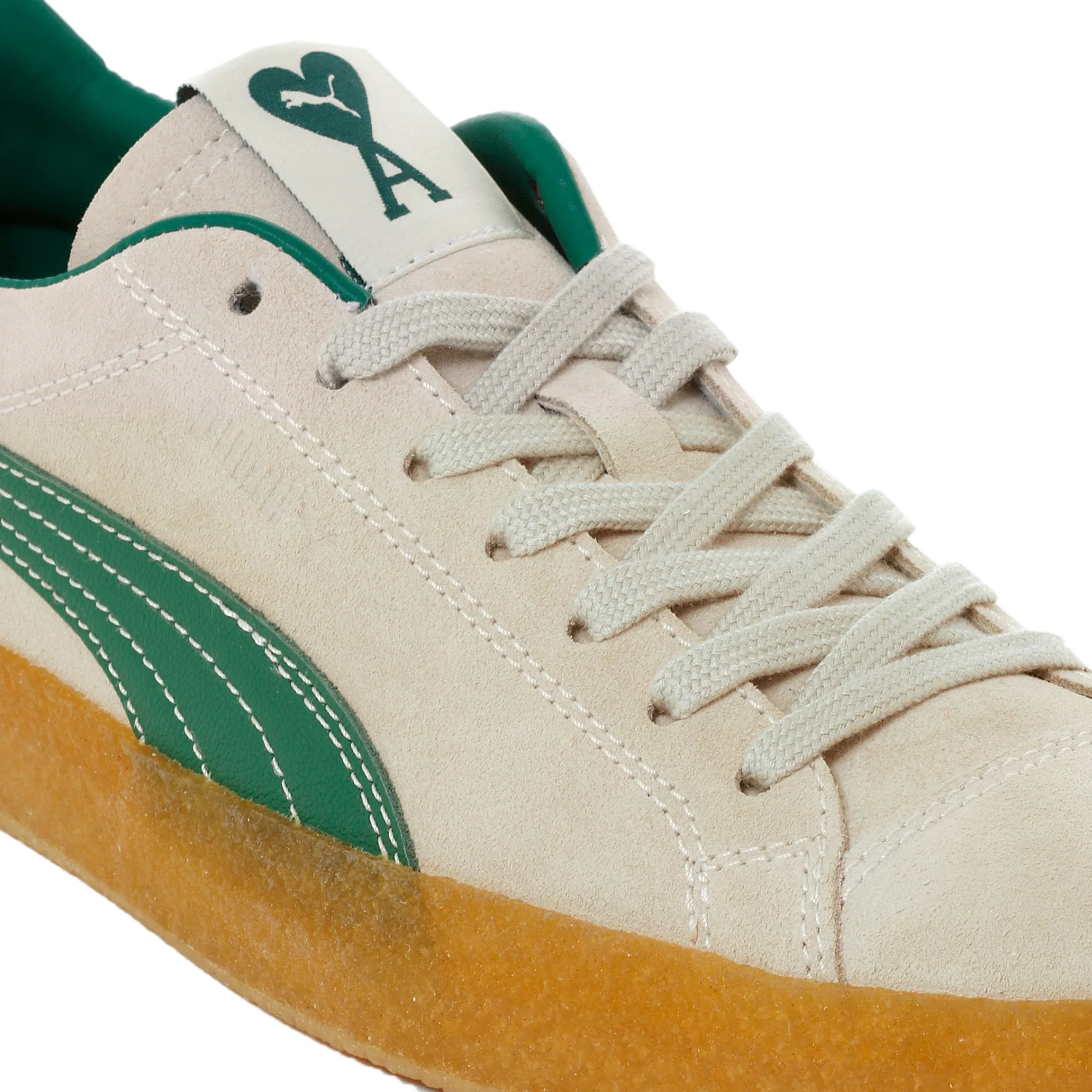 Puma Mens Suede Crepe Ami Shoes 'Pristine' - Image 4