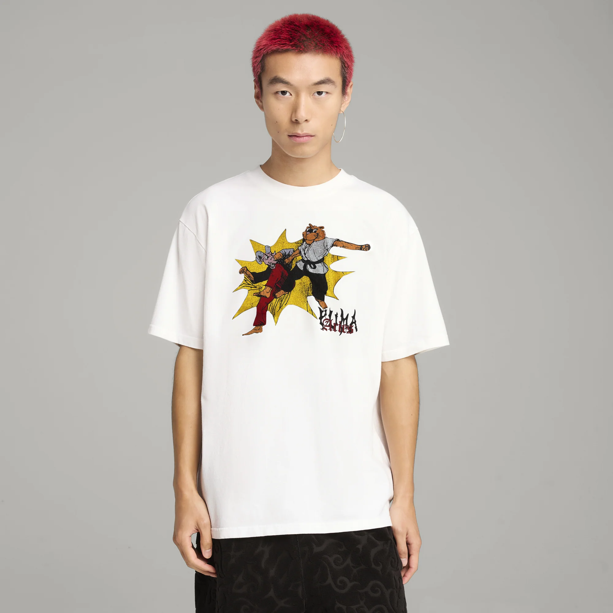 Puma x Aries Mens Graphic Tee - Image 2