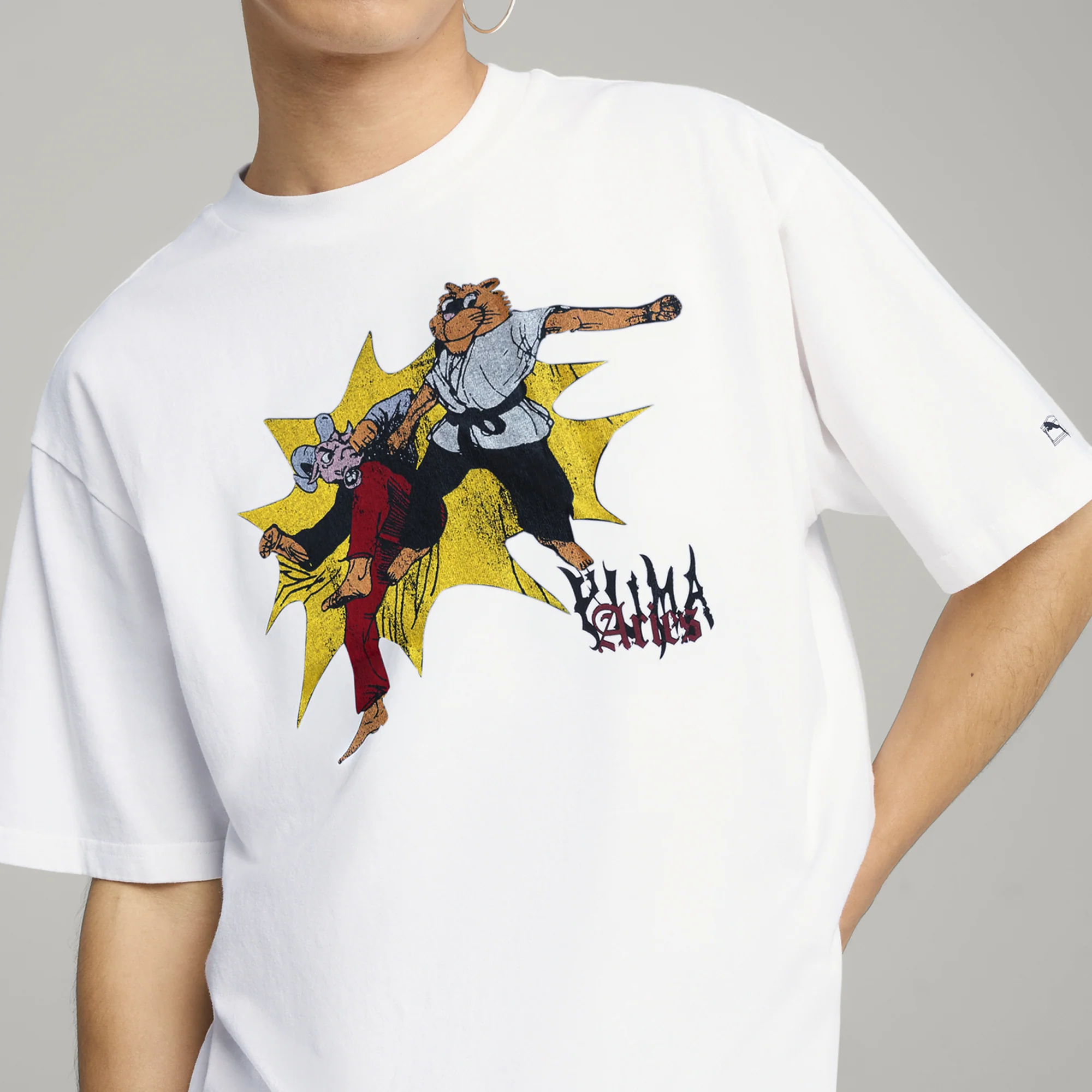 Puma x Aries Mens Graphic Tee - Image 4