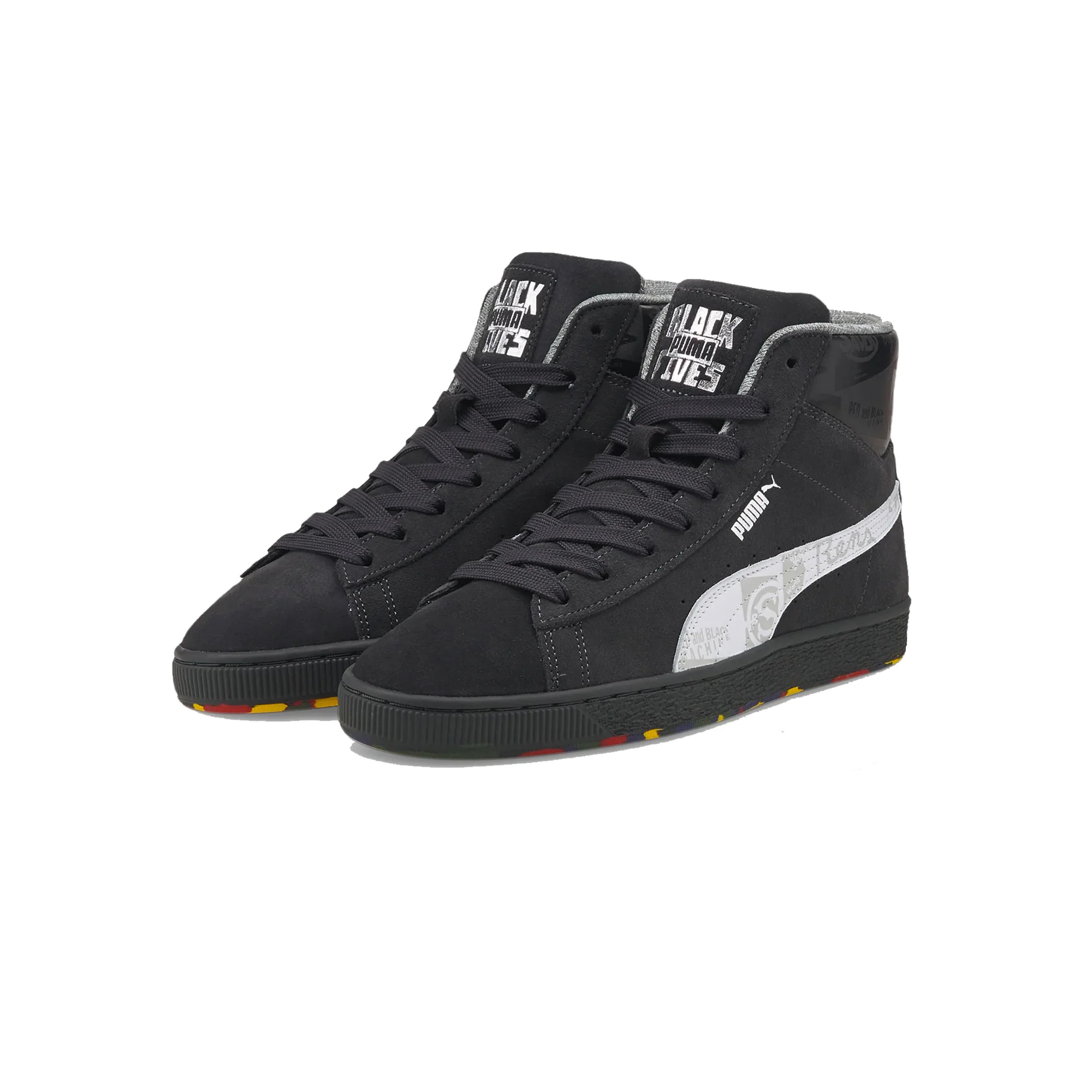Puma Mens Suede Classic Mix x Black Fives Shoes 'Phanton Black-Puma White' - Image 2