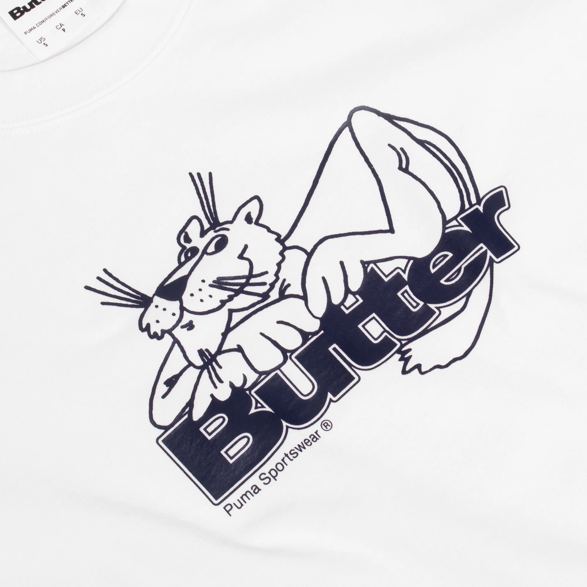 Puma x Butter Goods Mens Graphic Tee 'White' - Image 2