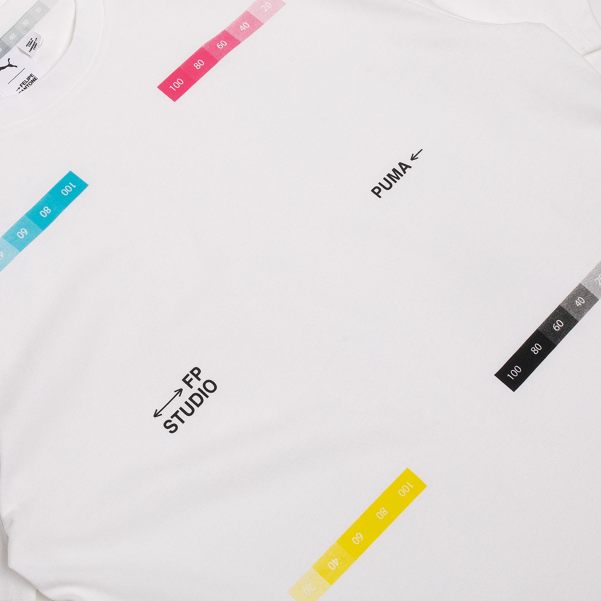 Puma x Felipe Pantone Mens Tee 'Puma White' - Image 2