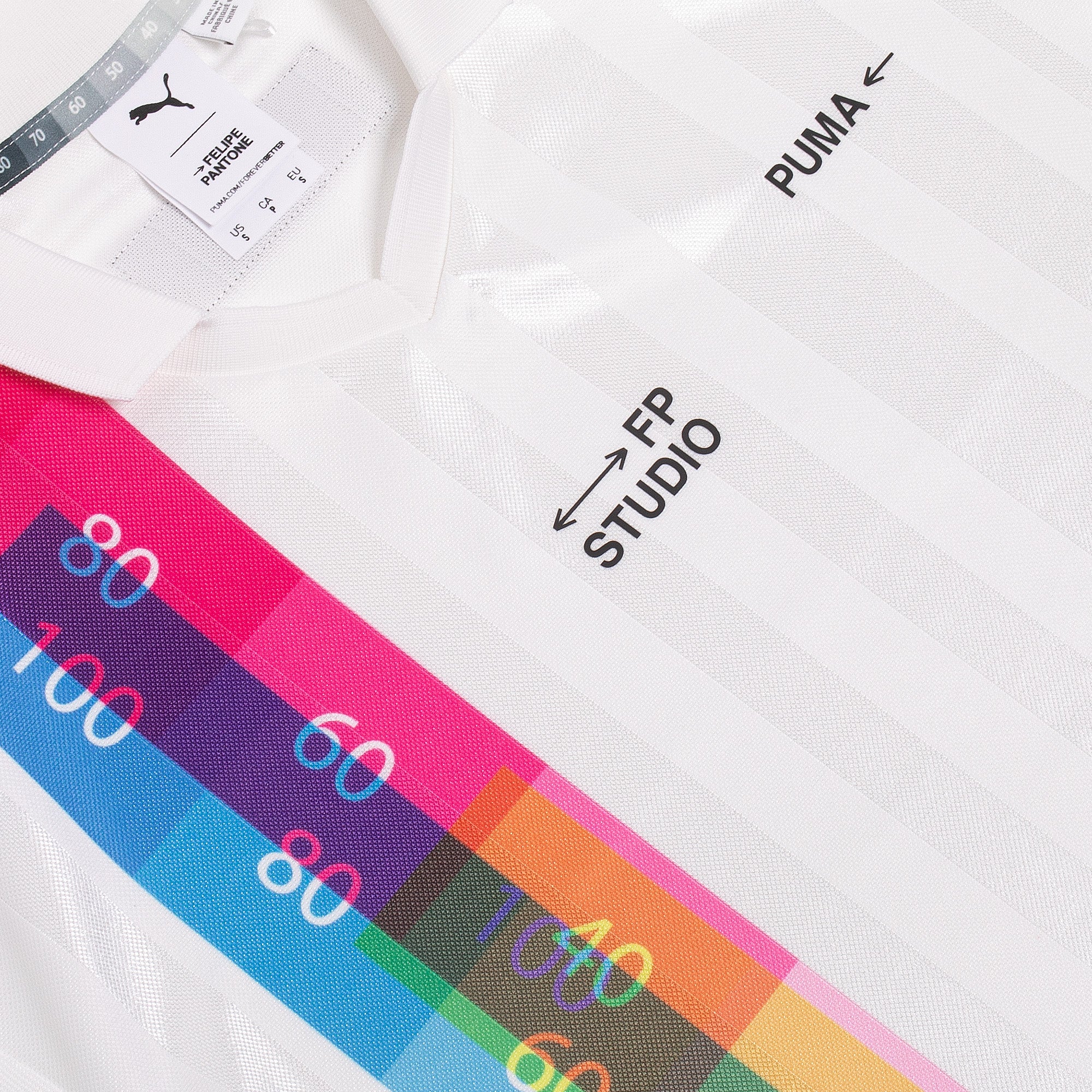Puma x Felipe Pantone Womens FB Jersey 'Puma White' - Image 2