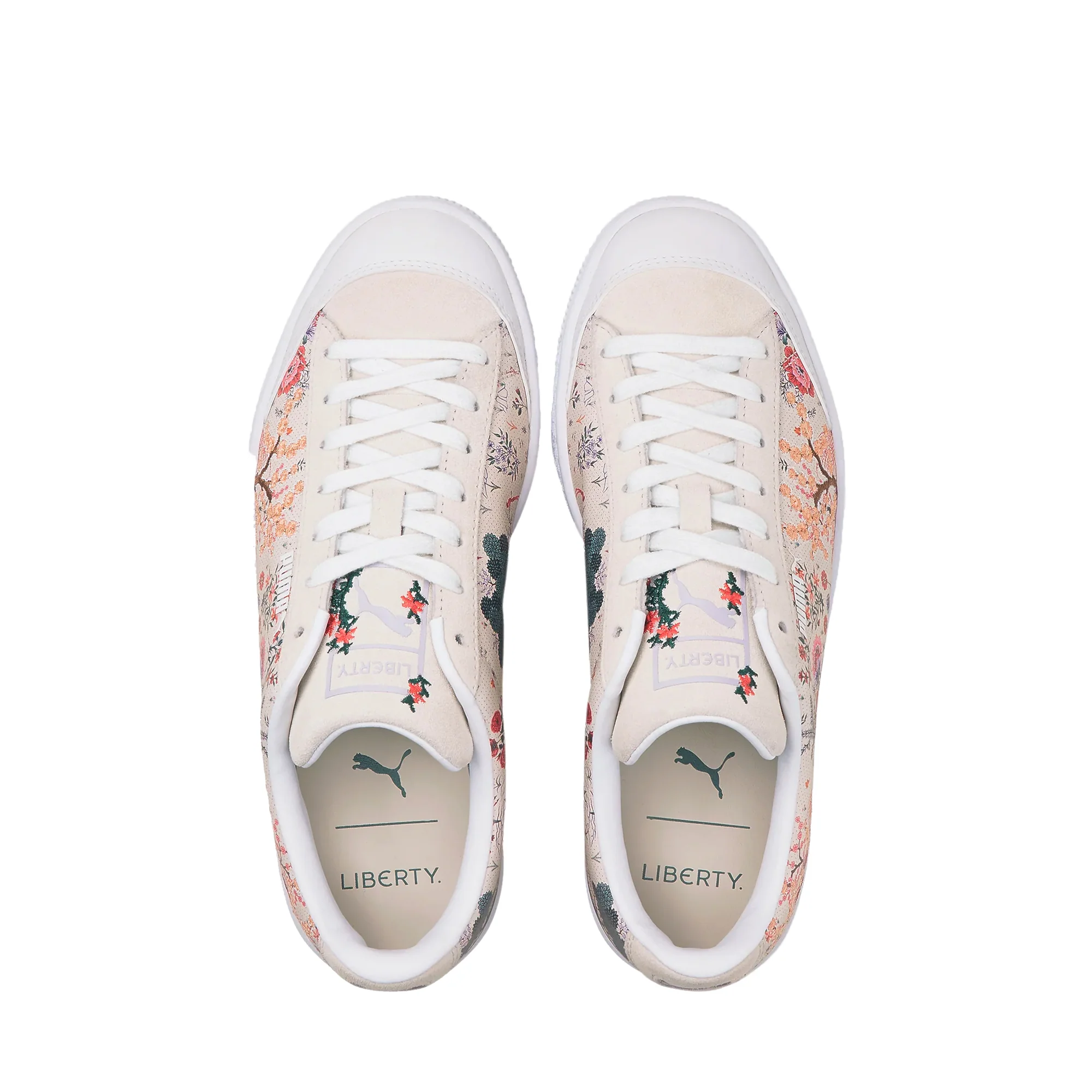 Puma x Liberty Womens Basket Shoes 'Birch' - Image 4