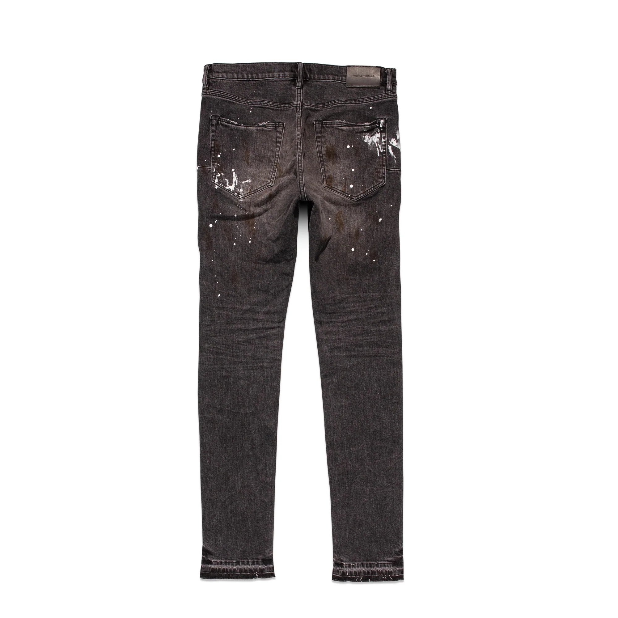 Purple Brand Mens Black Dirty Vintage White Paint Jeans - Image 2