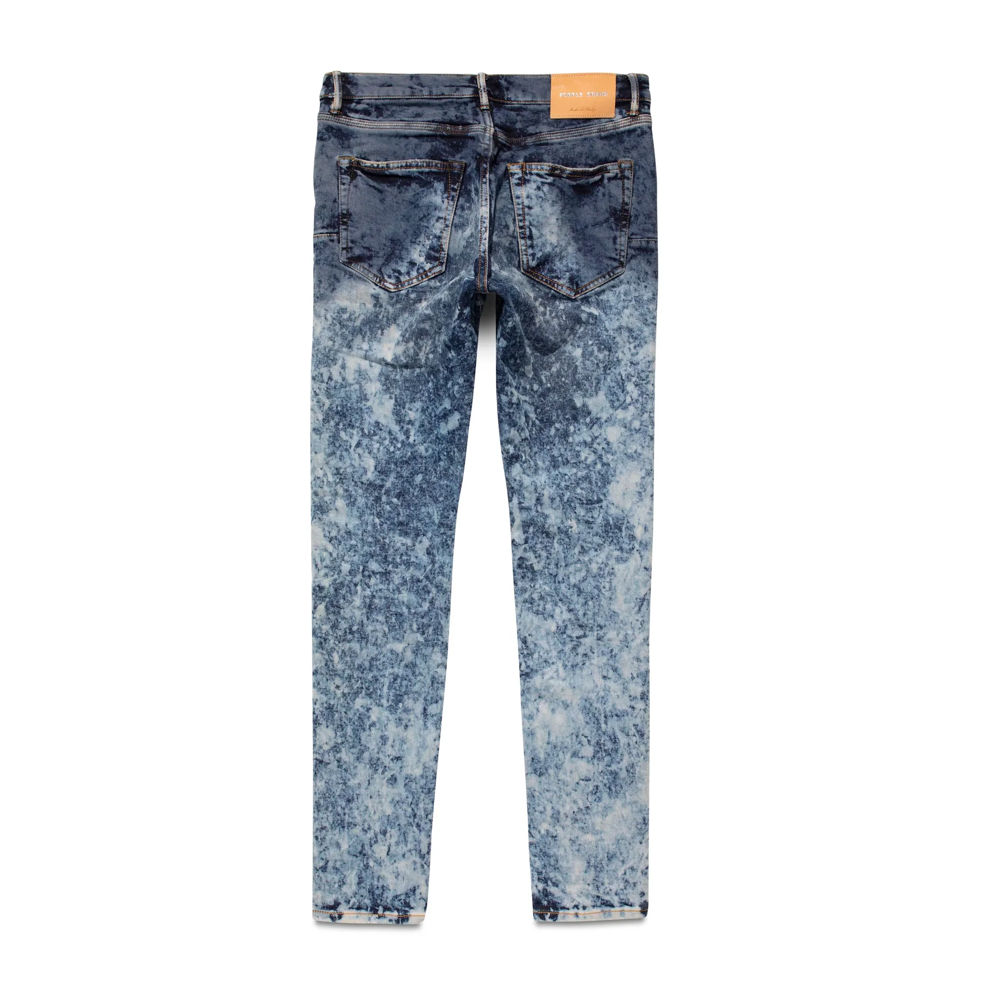 Purple Brand Mens Indigo Heavy Bleach Repair Jeans - Image 2