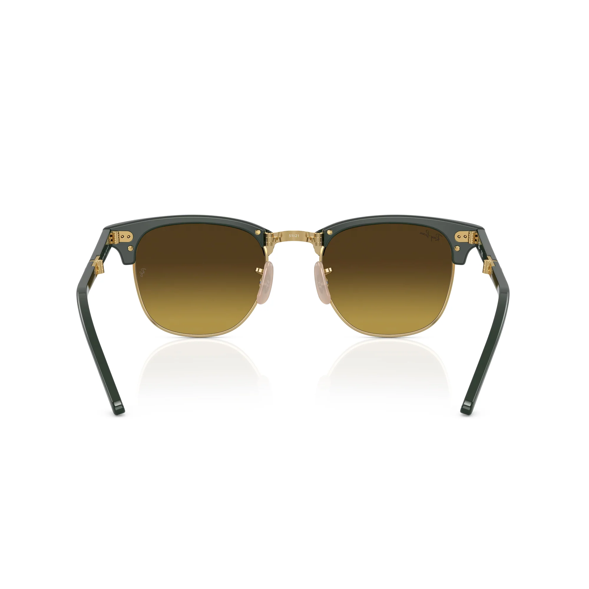 Ray-Ban Clubmaster Folding Green on Arista W/ Gradient Bro Sunglasses - Image 4