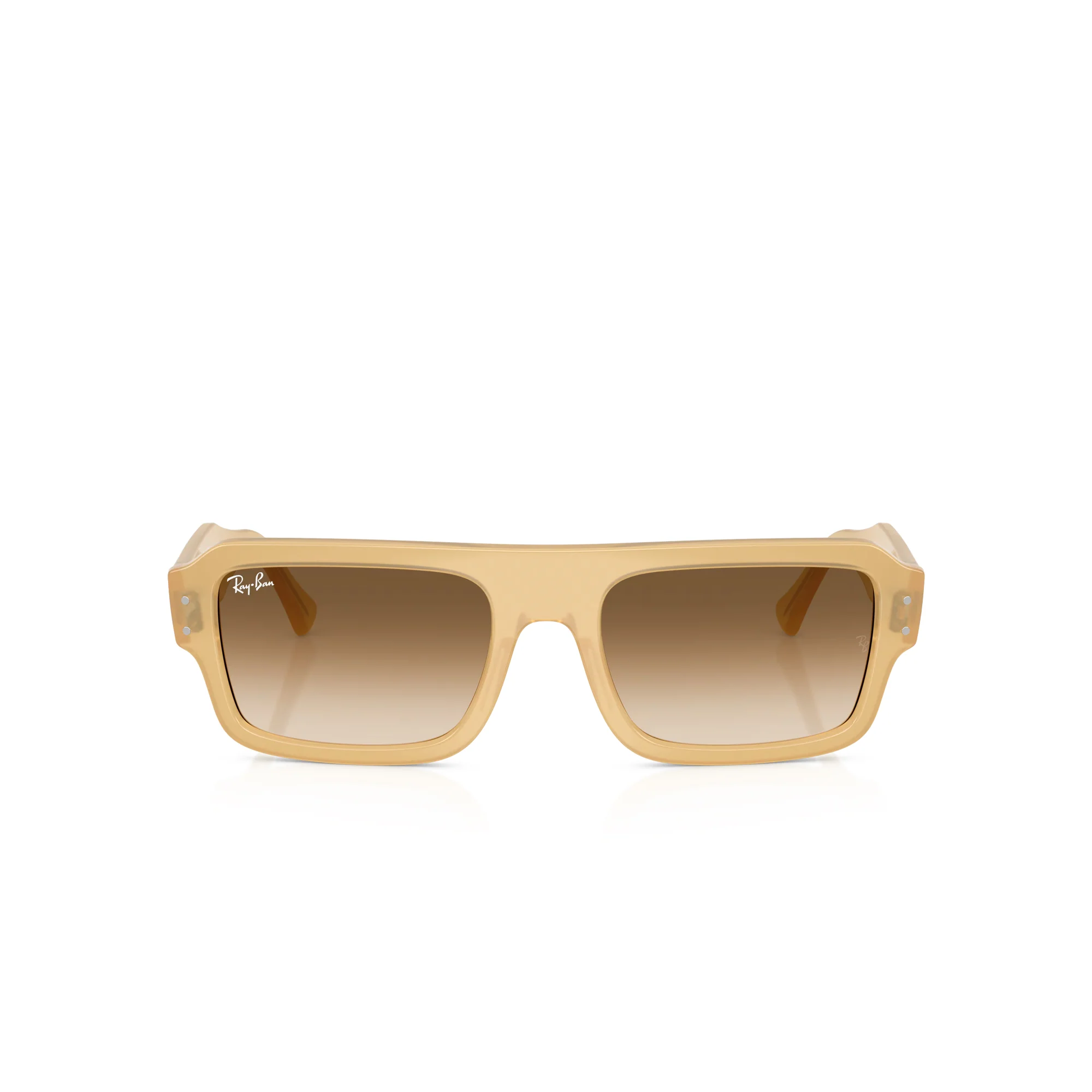 RAY-BAN Lukas Transparent Beige W/ Clear Gradient Brown Sunglasses