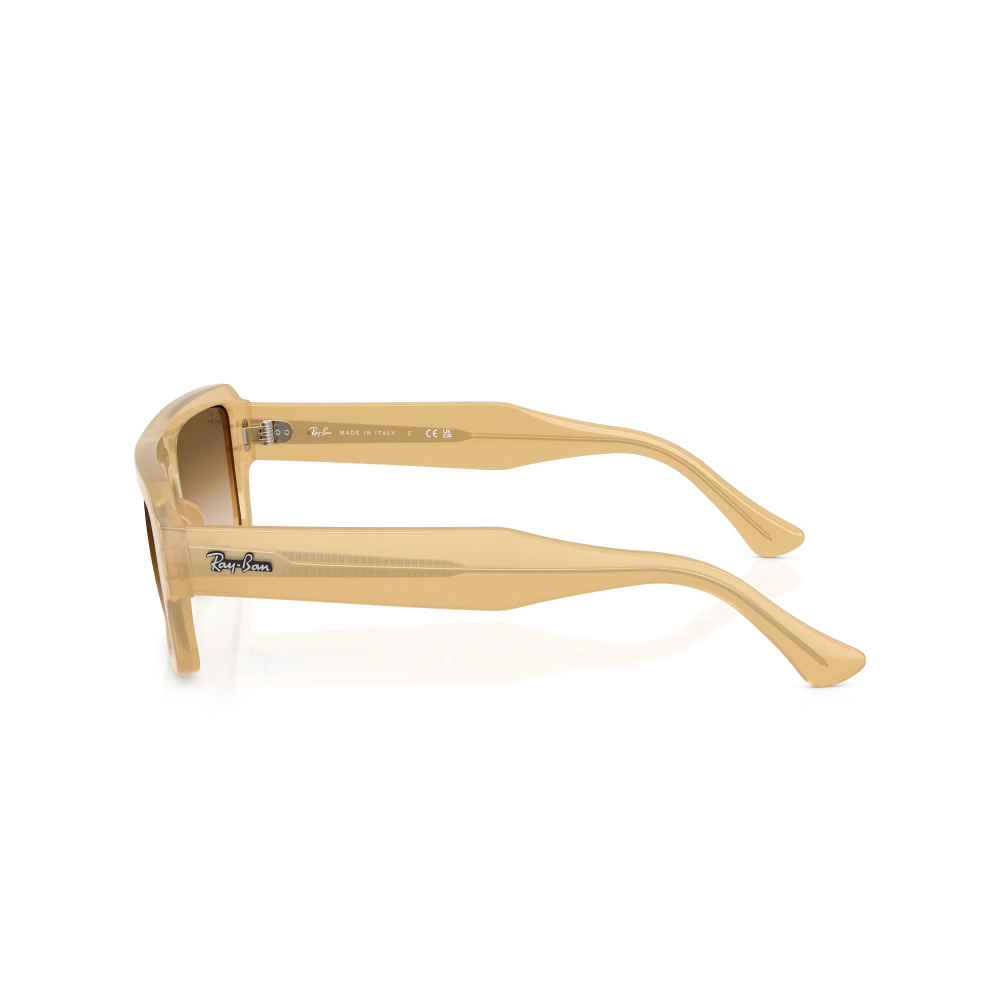 RAY-BAN Lukas Transparent Beige W/ Clear Gradient Brown Sunglasses - Image 3