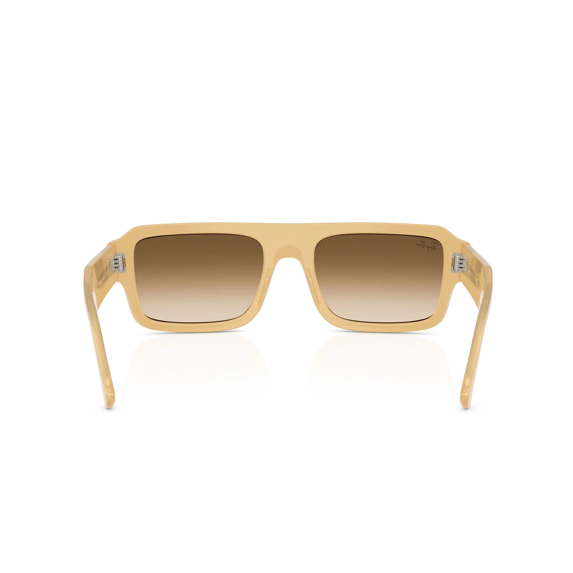 RAY-BAN Lukas Transparent Beige W/ Clear Gradient Brown Sunglasses - Image 4
