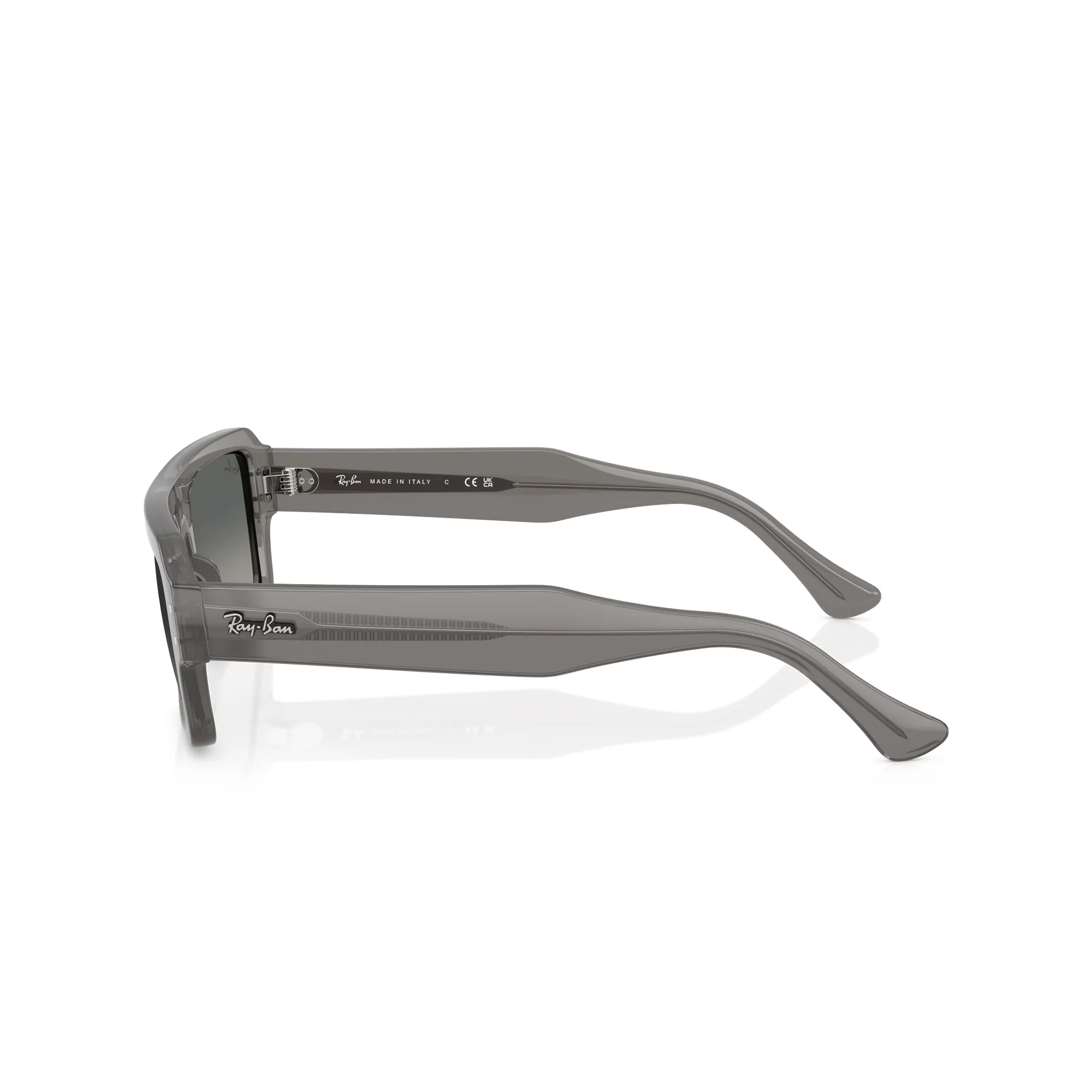 RAY-BAN Lukas Transparent Grey W/ Gradient Grey Sunglasses - Image 3
